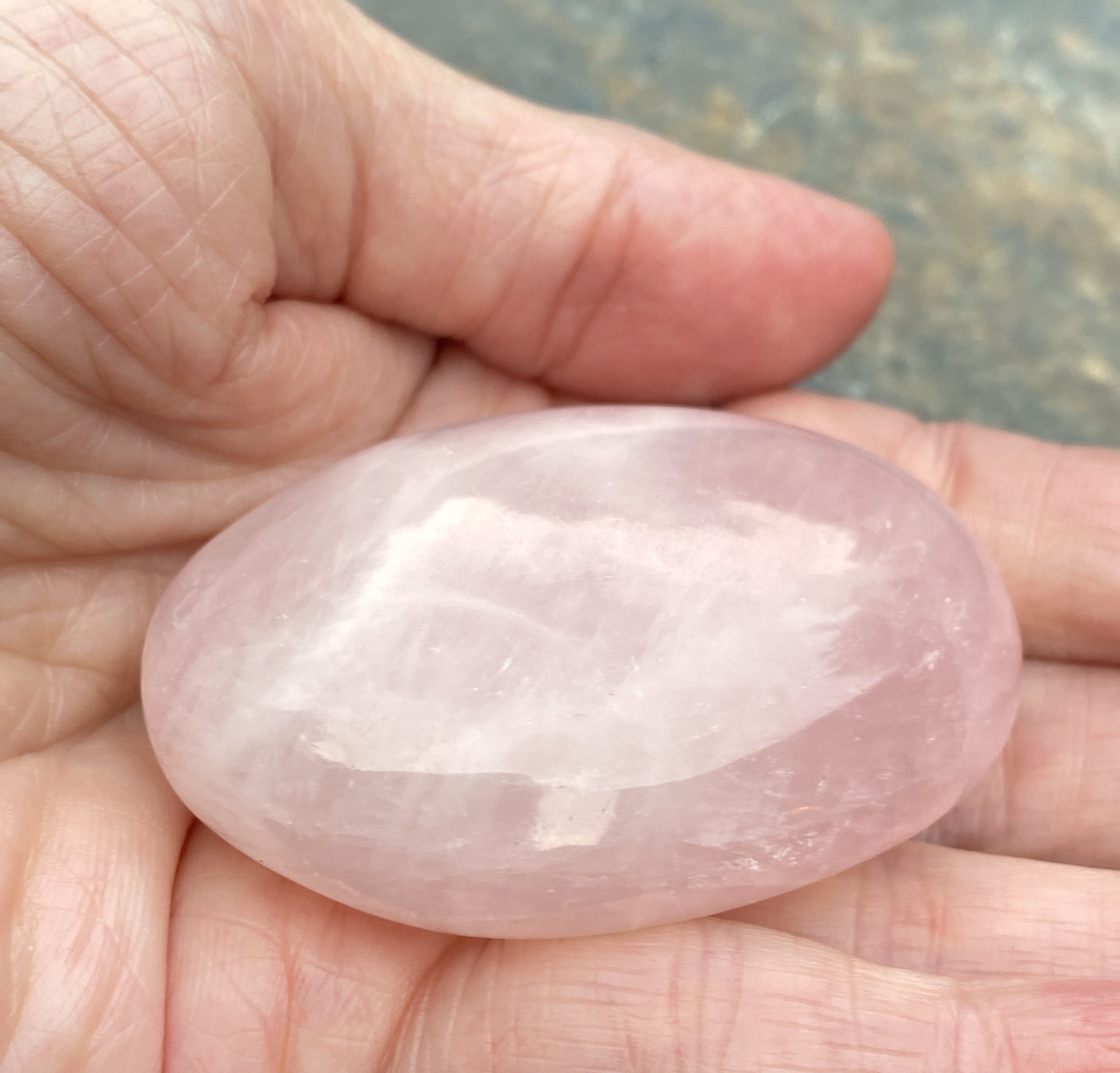 Rose Quartz  Palm Stone  Pink  Love Compassion 31702S