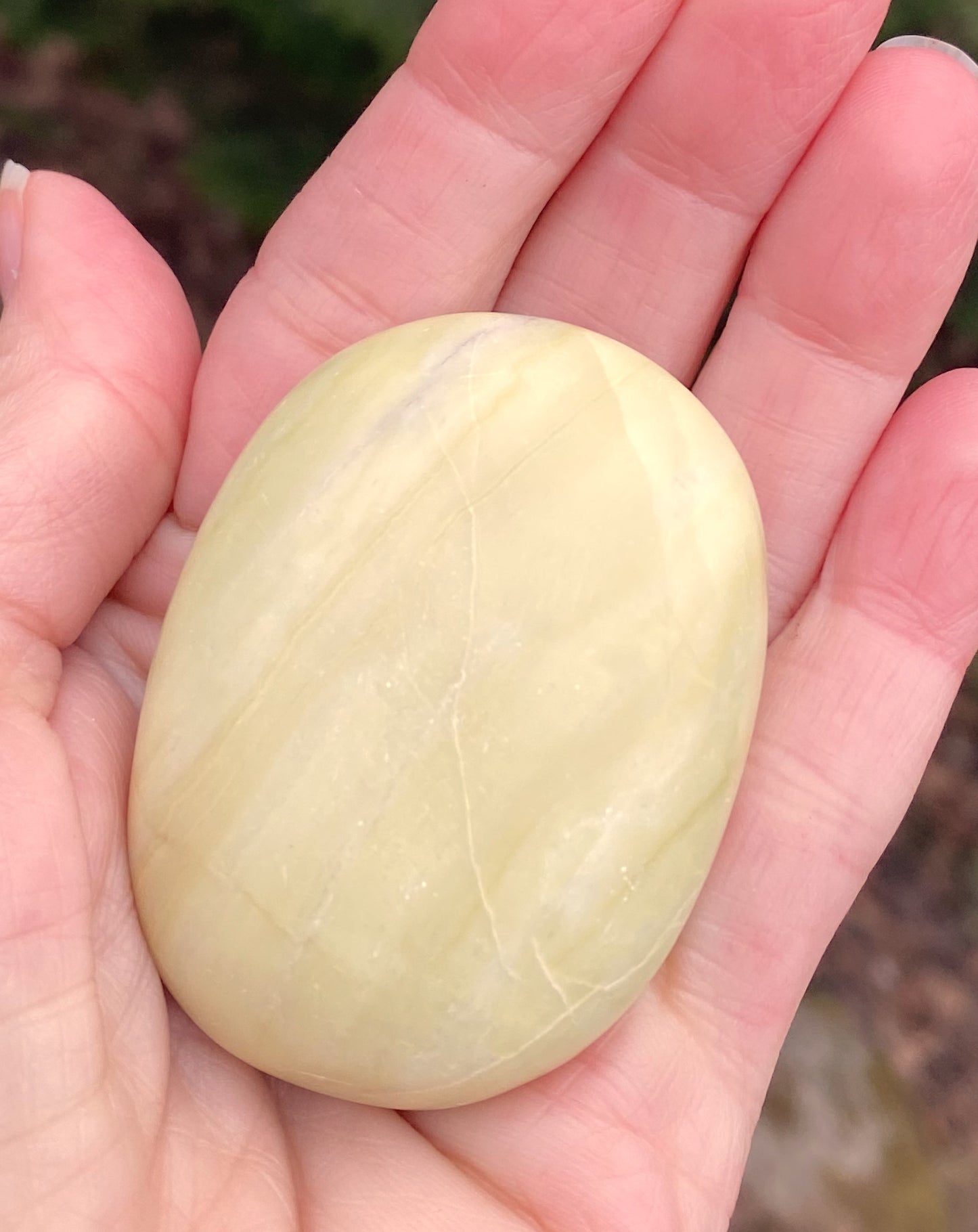 Serpentine Palm Stone  Healing Wisdom Clearing 29423S