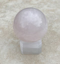Rose Quartz Sphere Selenite Stand   Love Compassion 31218S