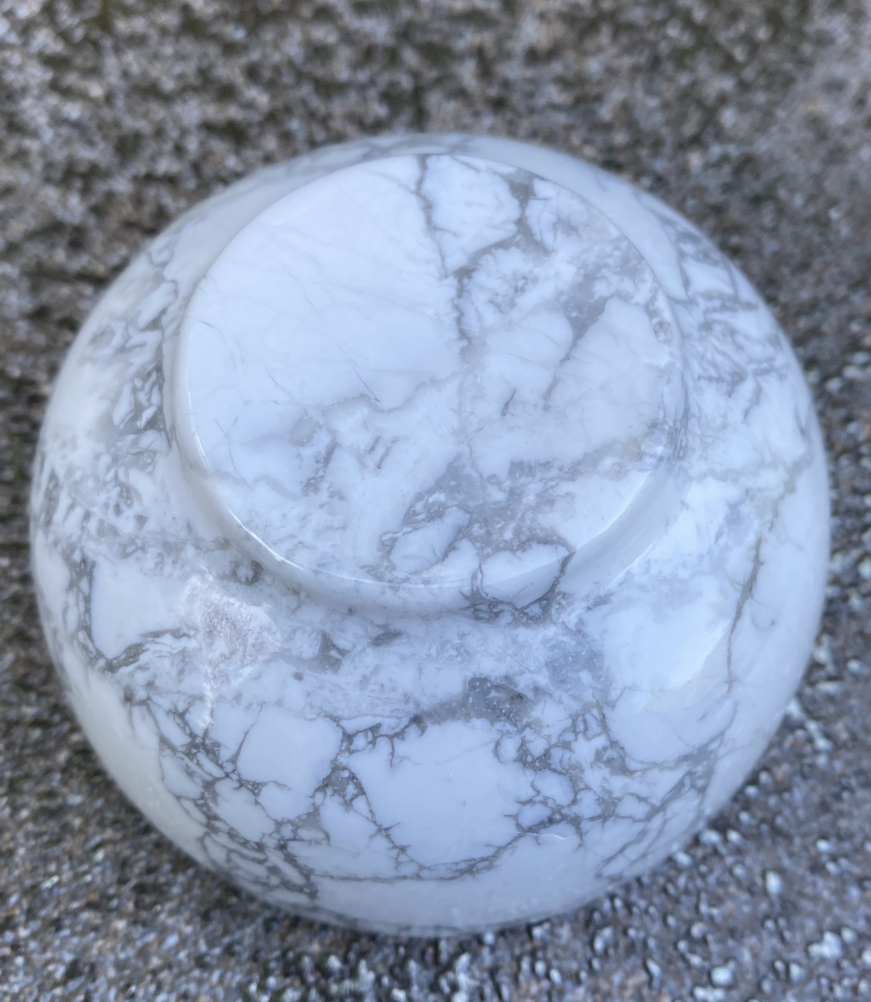 White Howlite Bowl  Sleep Aid Calm Healing 30322S