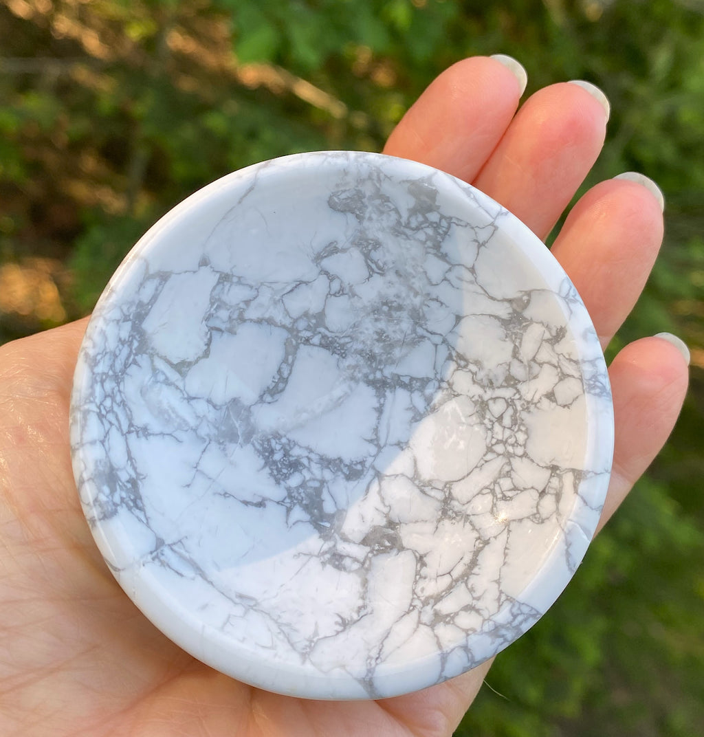 White Howlite Bowl  Sleep Aid Calm Healing 30322S