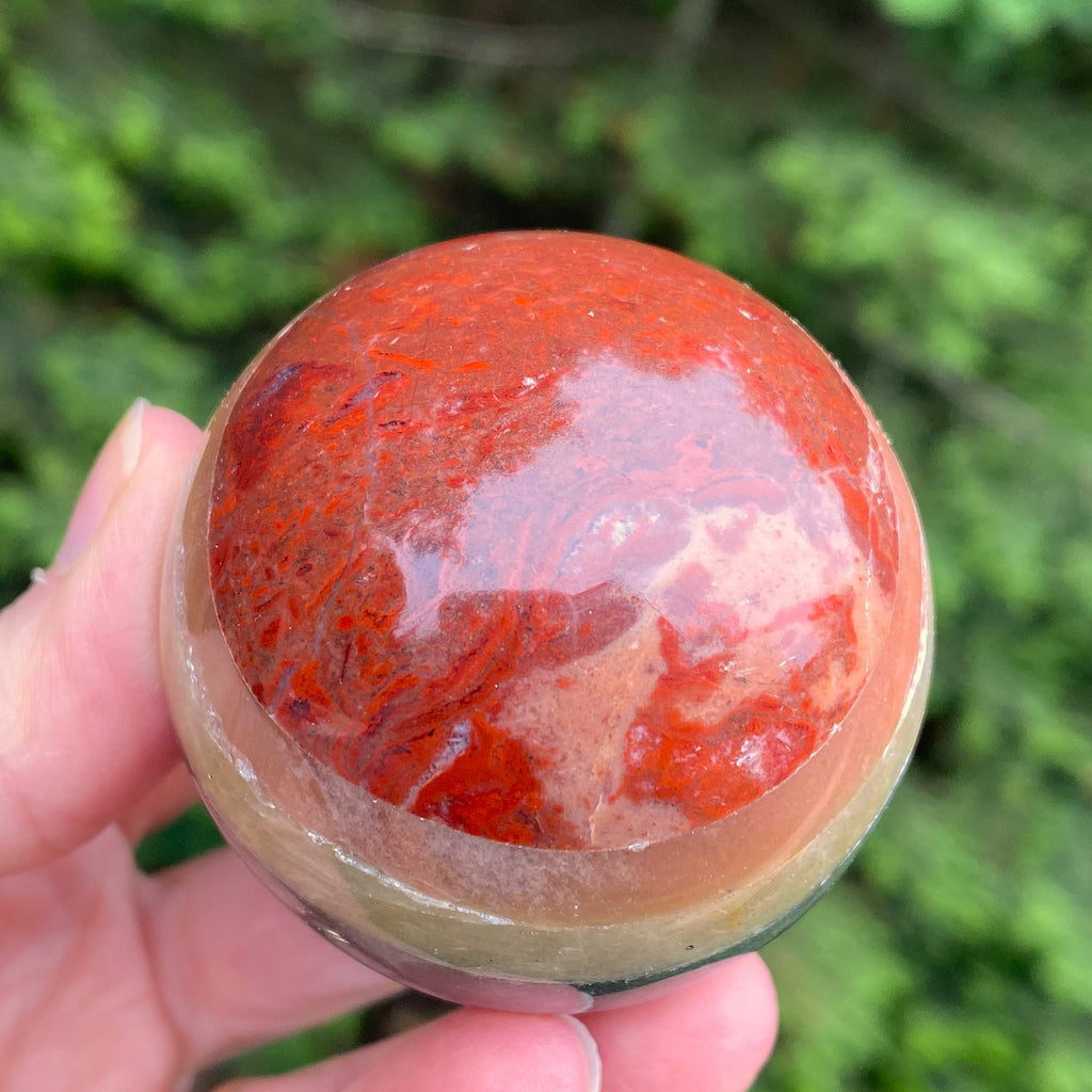 7 Stone Chakra Sphere  Glass Stand Gemstone Crystal India 30356S