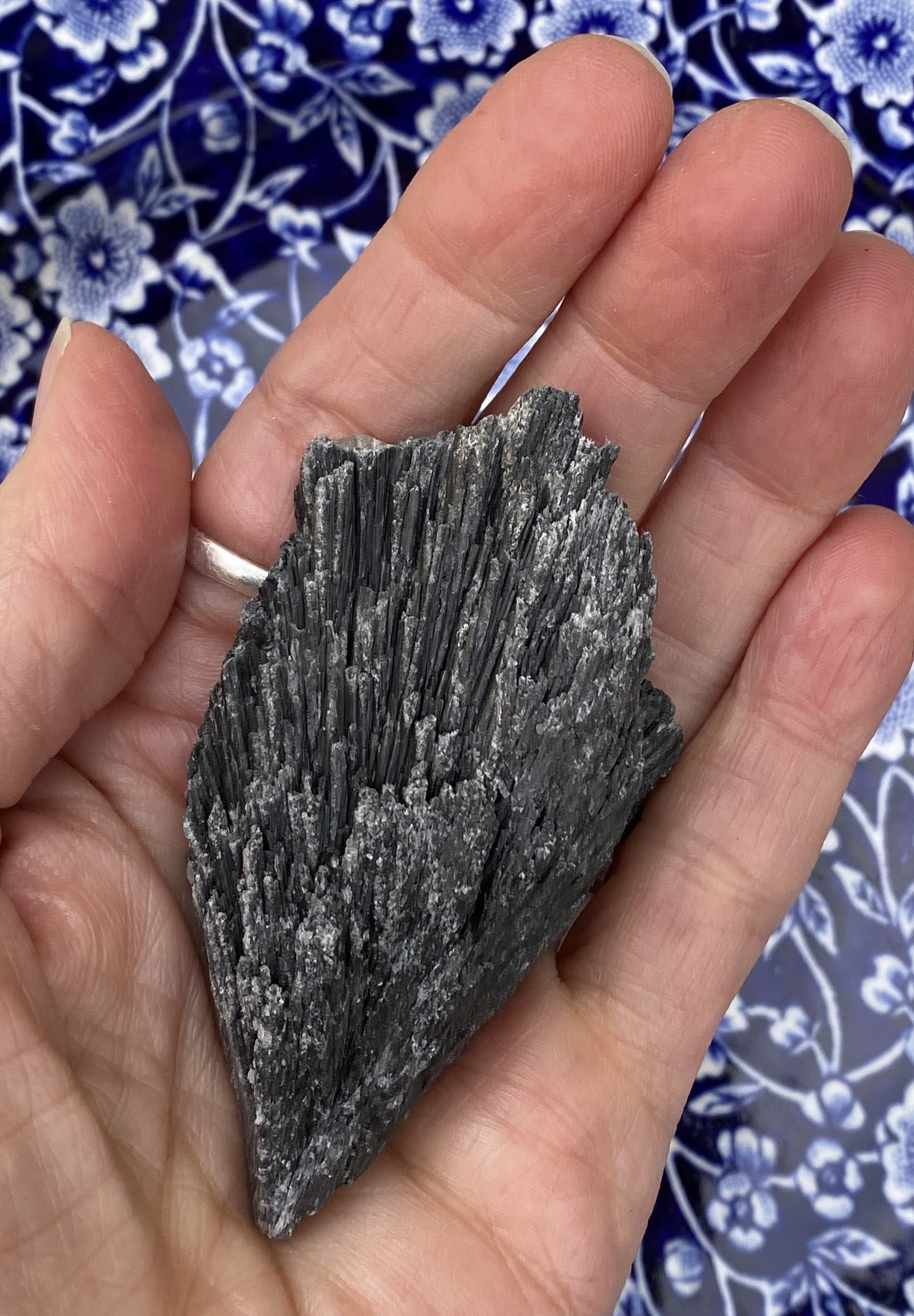 Kyanite Black Fan Blade  Raw  Healing Meditation 29429S