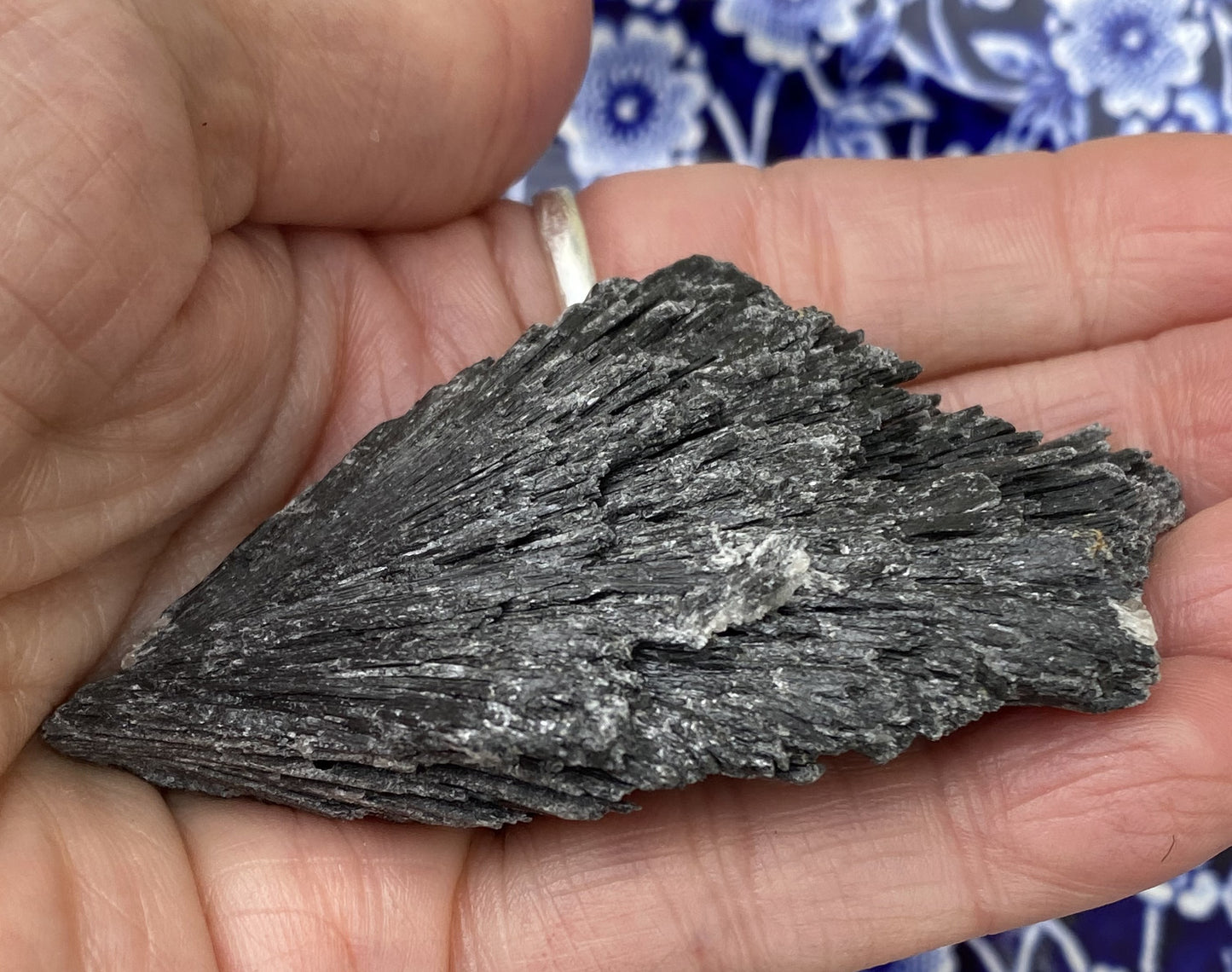 Kyanite Black Fan Blade  Raw  Healing Meditation 29429S