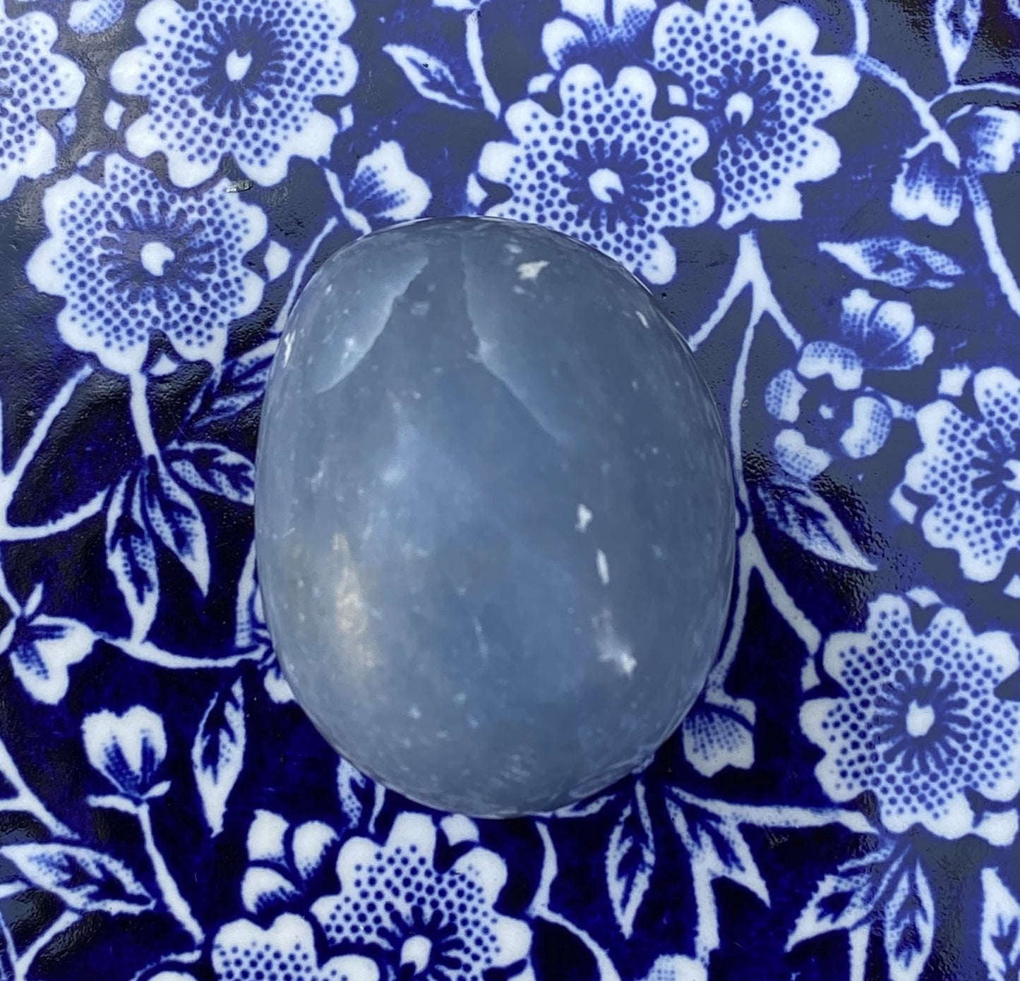 Angelite Small Palm Stone   Angels Intuition Communication 29430S