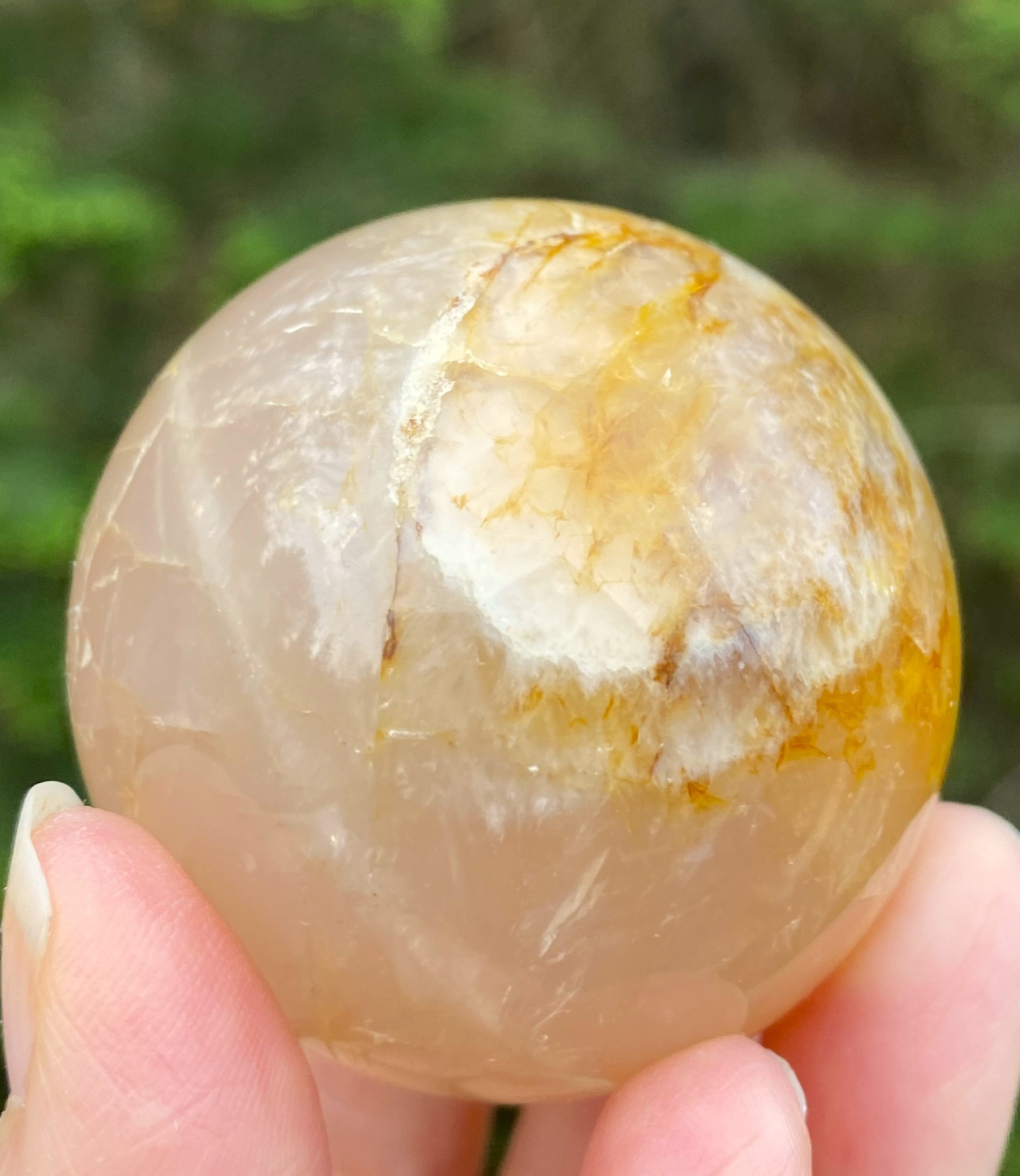 Golden Healer & Rose Quartz Sphere  Love Compassion Healing 30747S