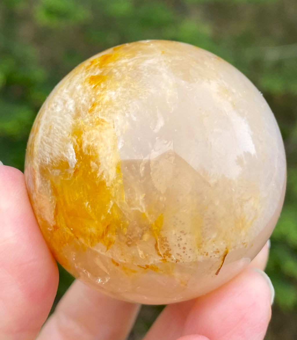 Golden Healer & Rose Quartz Sphere  Love Compassion Healing 30747S