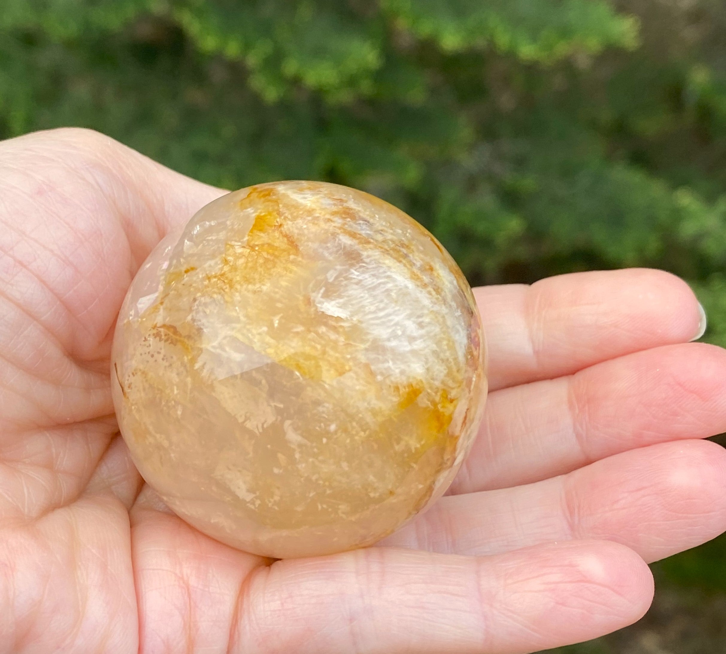 Golden Healer & Rose Quartz Sphere  Love Compassion Healing 30747S