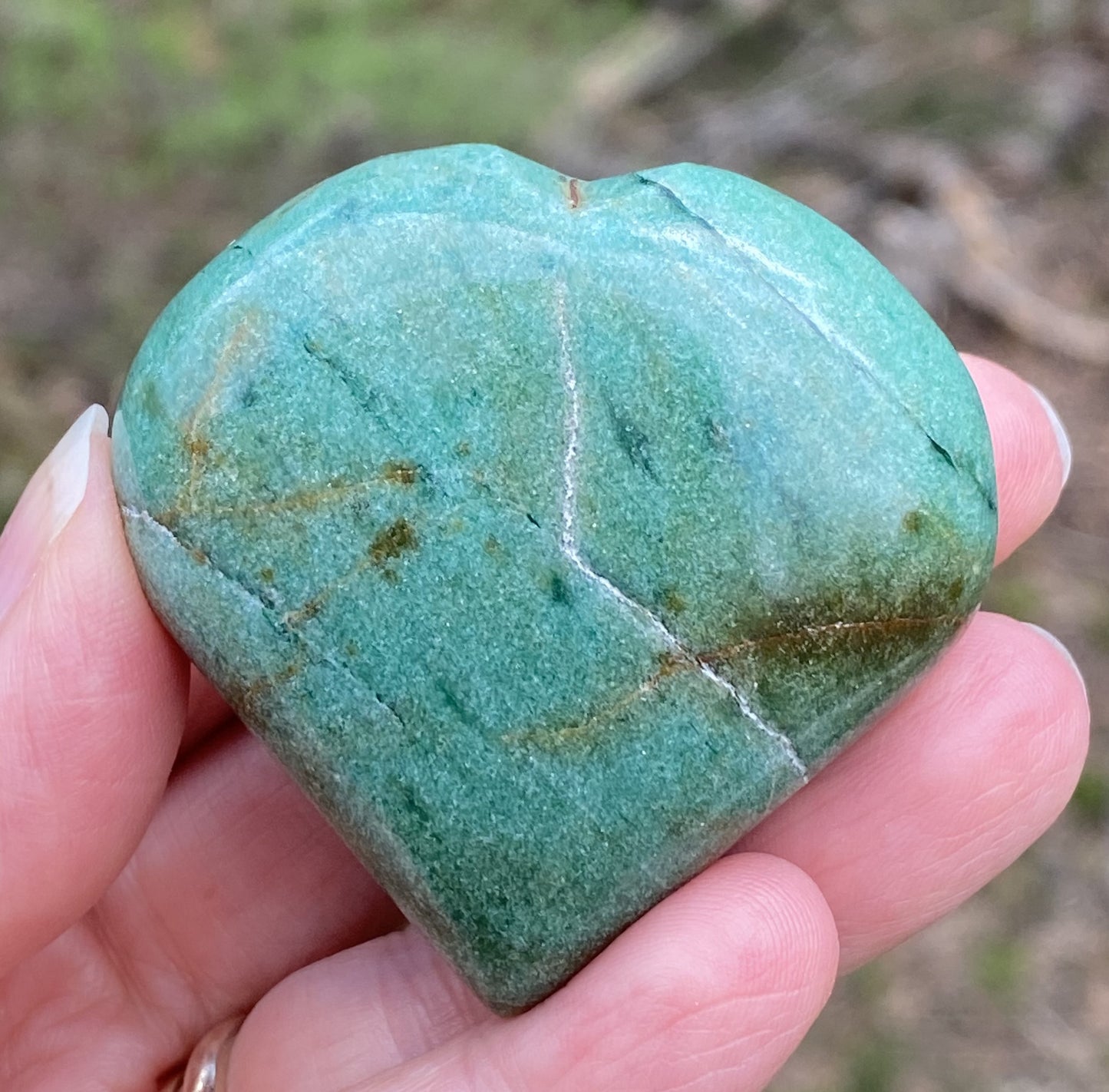 Heart Palm Stone Green Aventurine  Good Luck Confidence 28298S