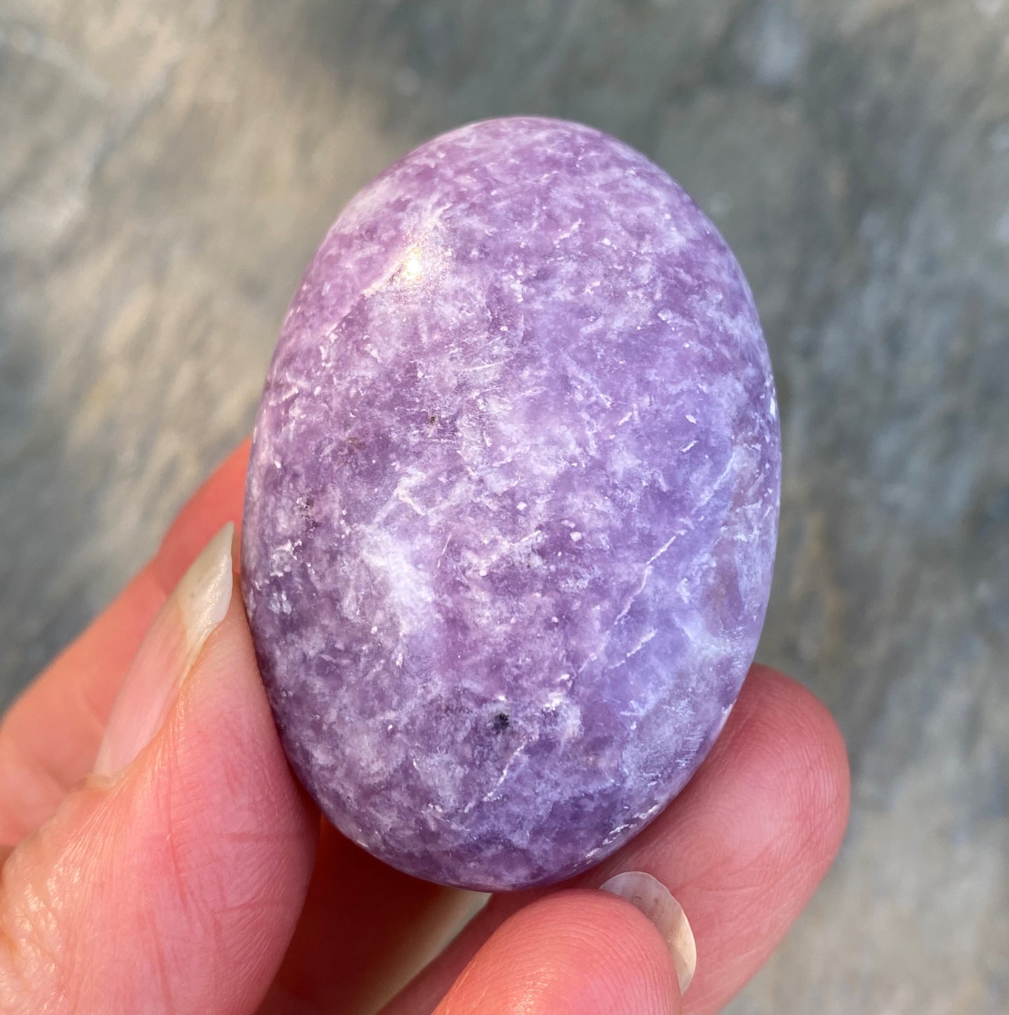 Lepidolite Small Palm Stone  Emotional Balance Calm 28799S