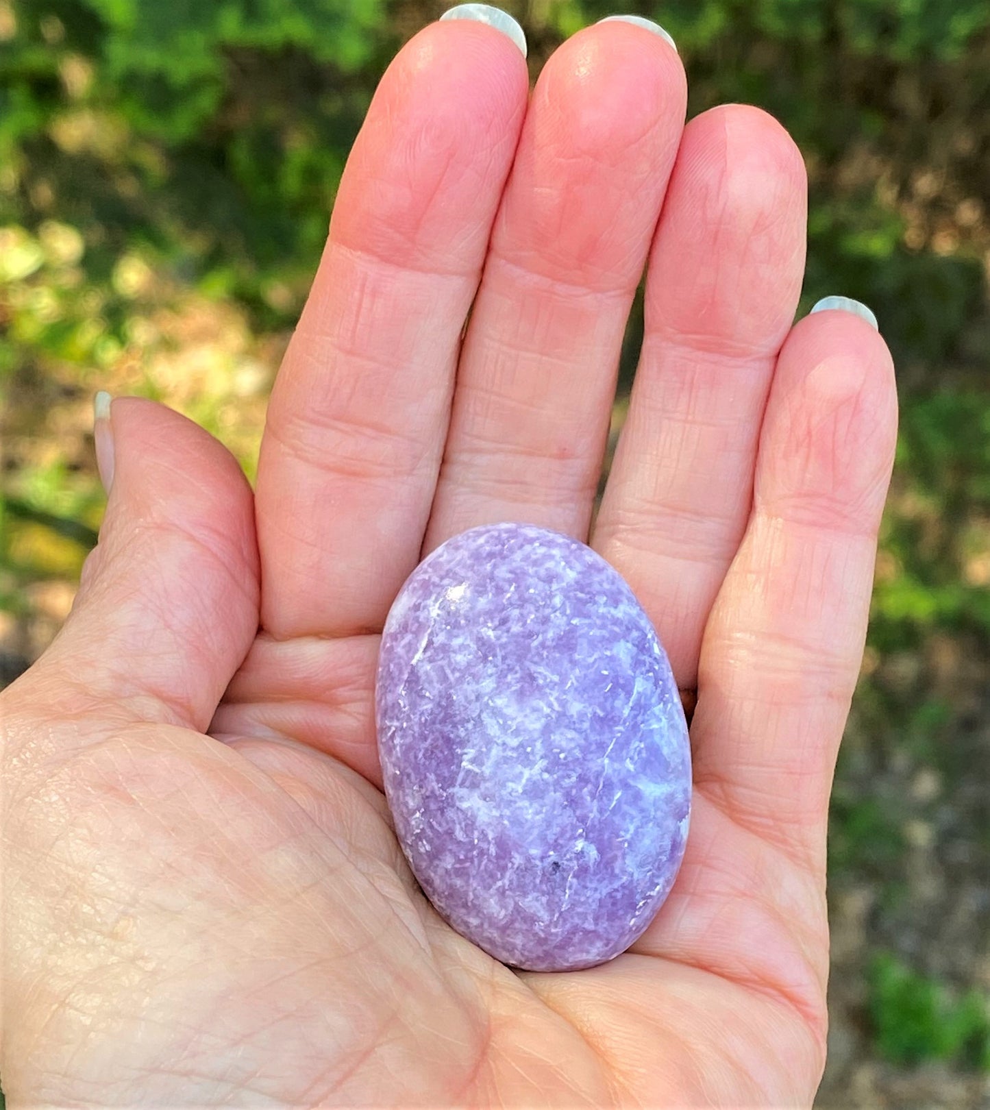 Lepidolite Small Palm Stone  Emotional Balance Calm 28799S