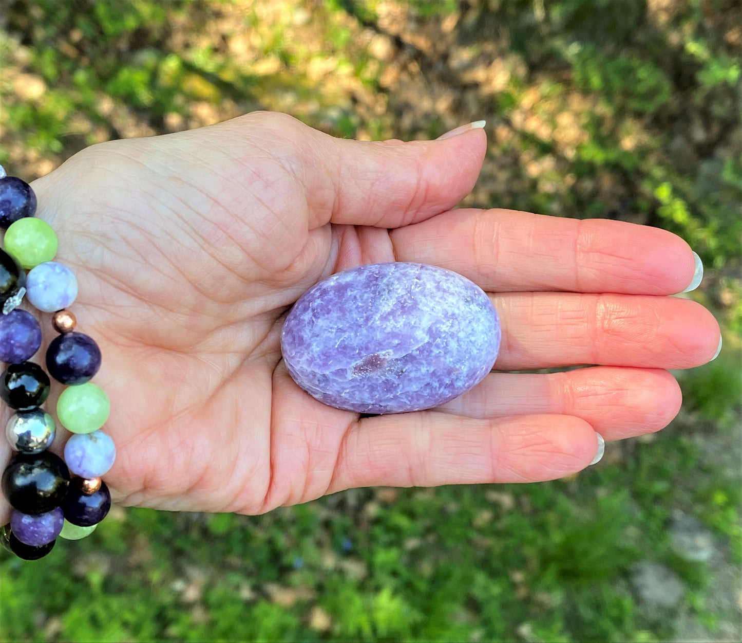 Lepidolite Small Palm Stone  Emotional Balance Calm 28799S