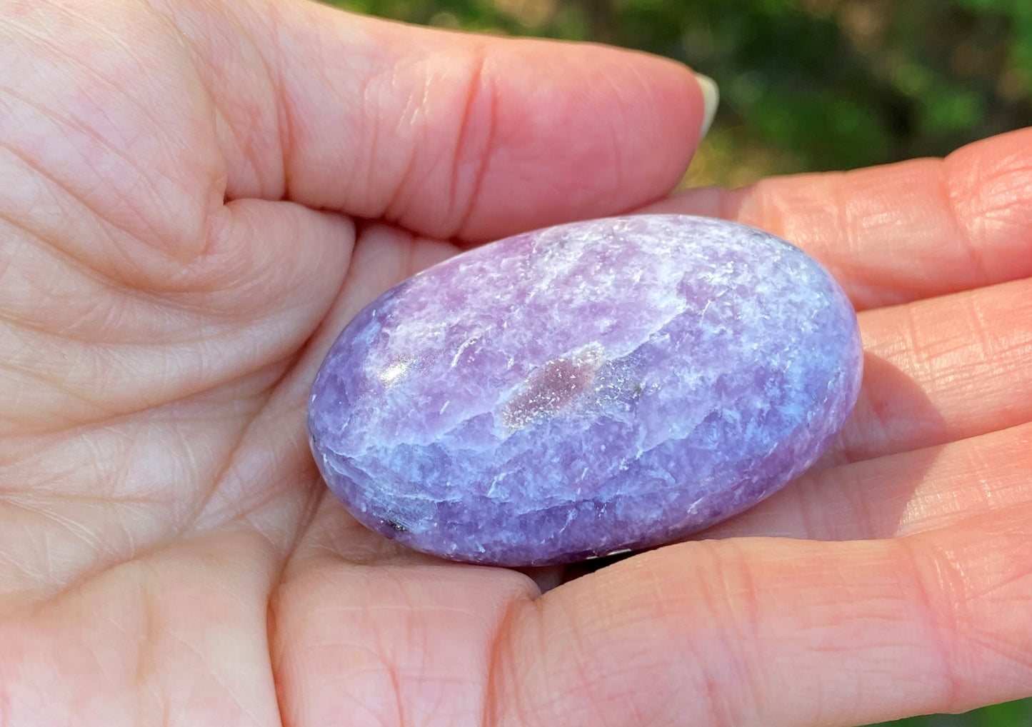 Lepidolite Small Palm Stone  Emotional Balance Calm 28799S