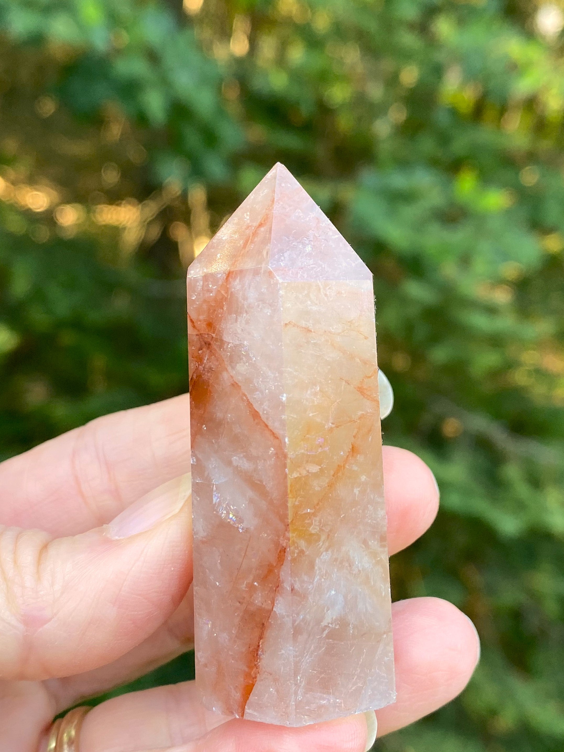 Fire Quartz Hematite Point Tower  Healer Protection 30820S