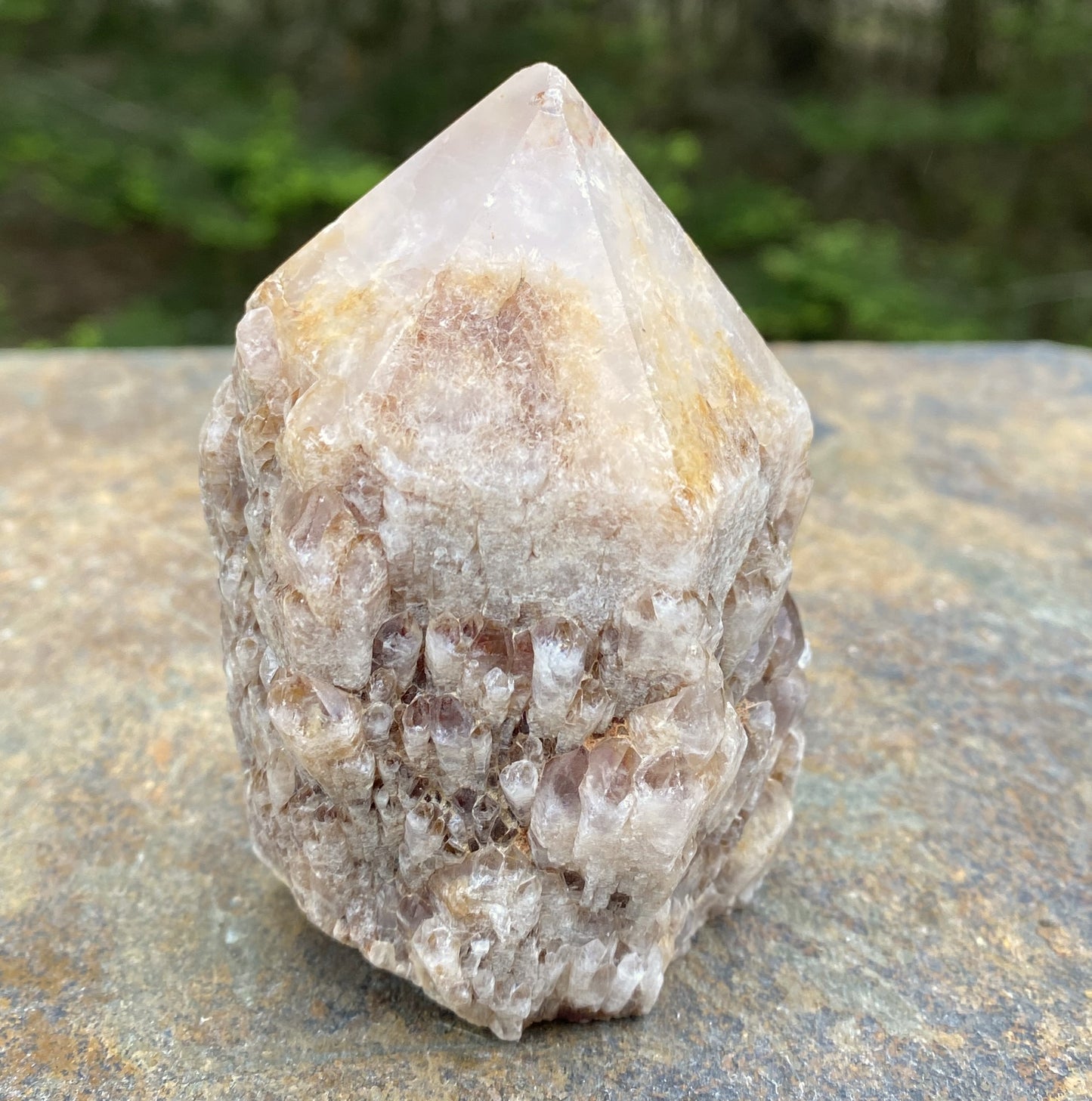 Candle Quartz Point  Cut Base  Meditation Manifesting 29491S