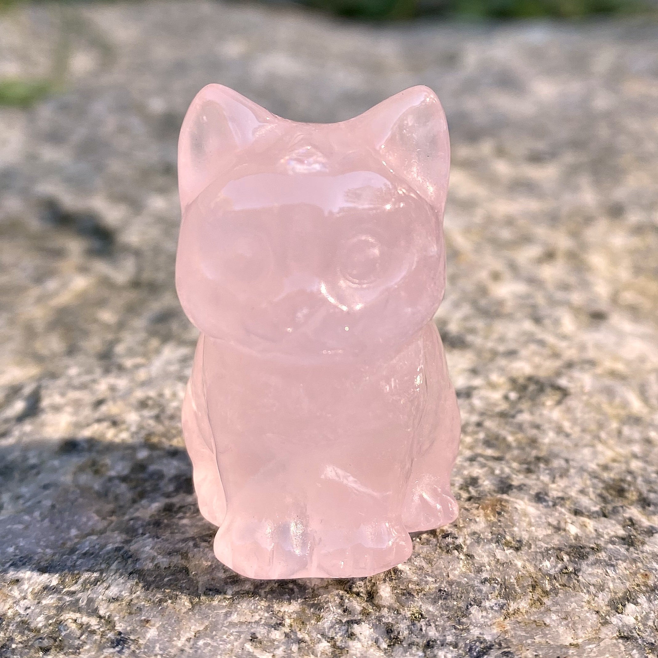 Rose Quartz  Kitten Cat  Figurine Love Compassion 30916S