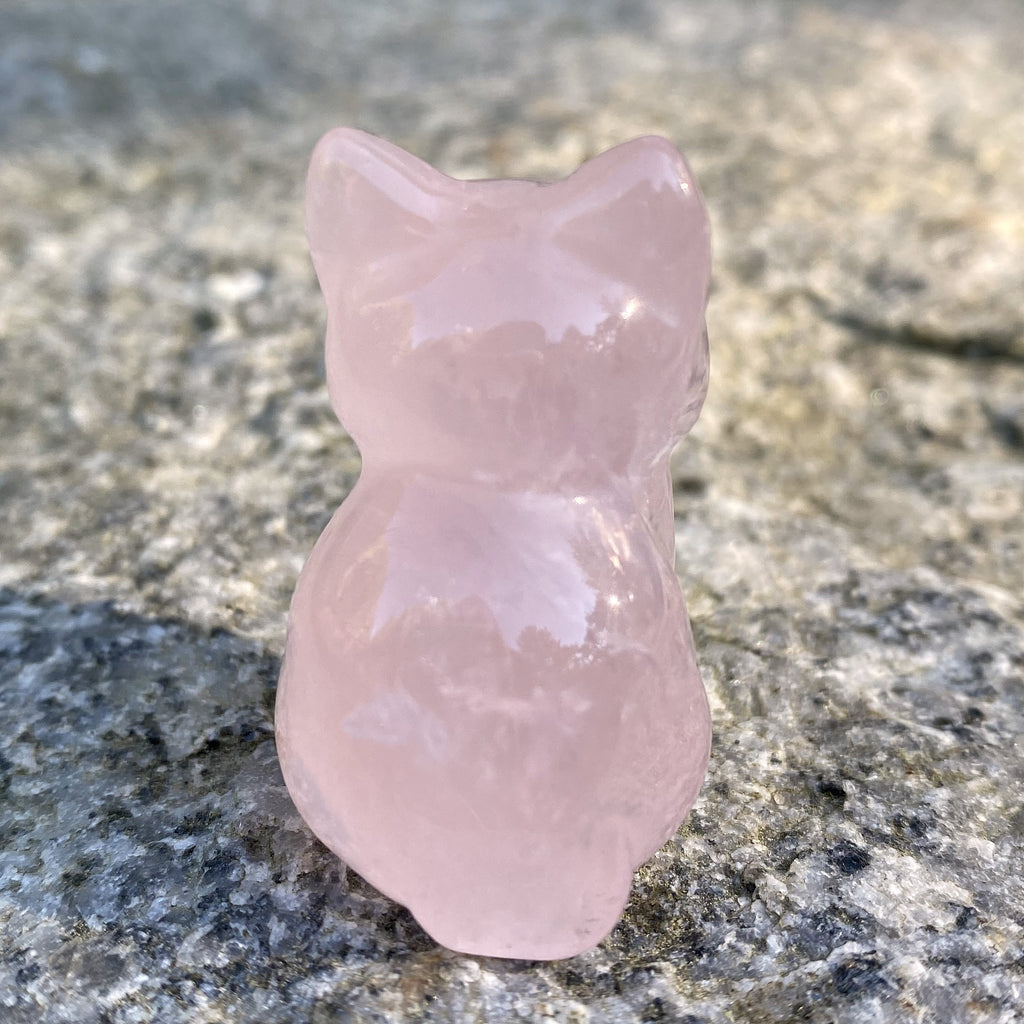 Rose Quartz  Kitten Cat  Figurine Love Compassion 30916S