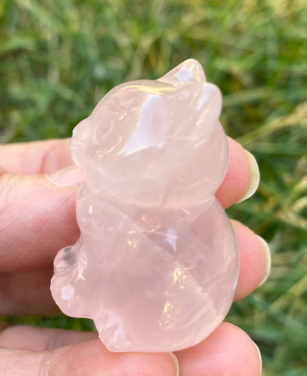 Rose Quartz  Kitten Cat  Figurine Love Compassion 30916S
