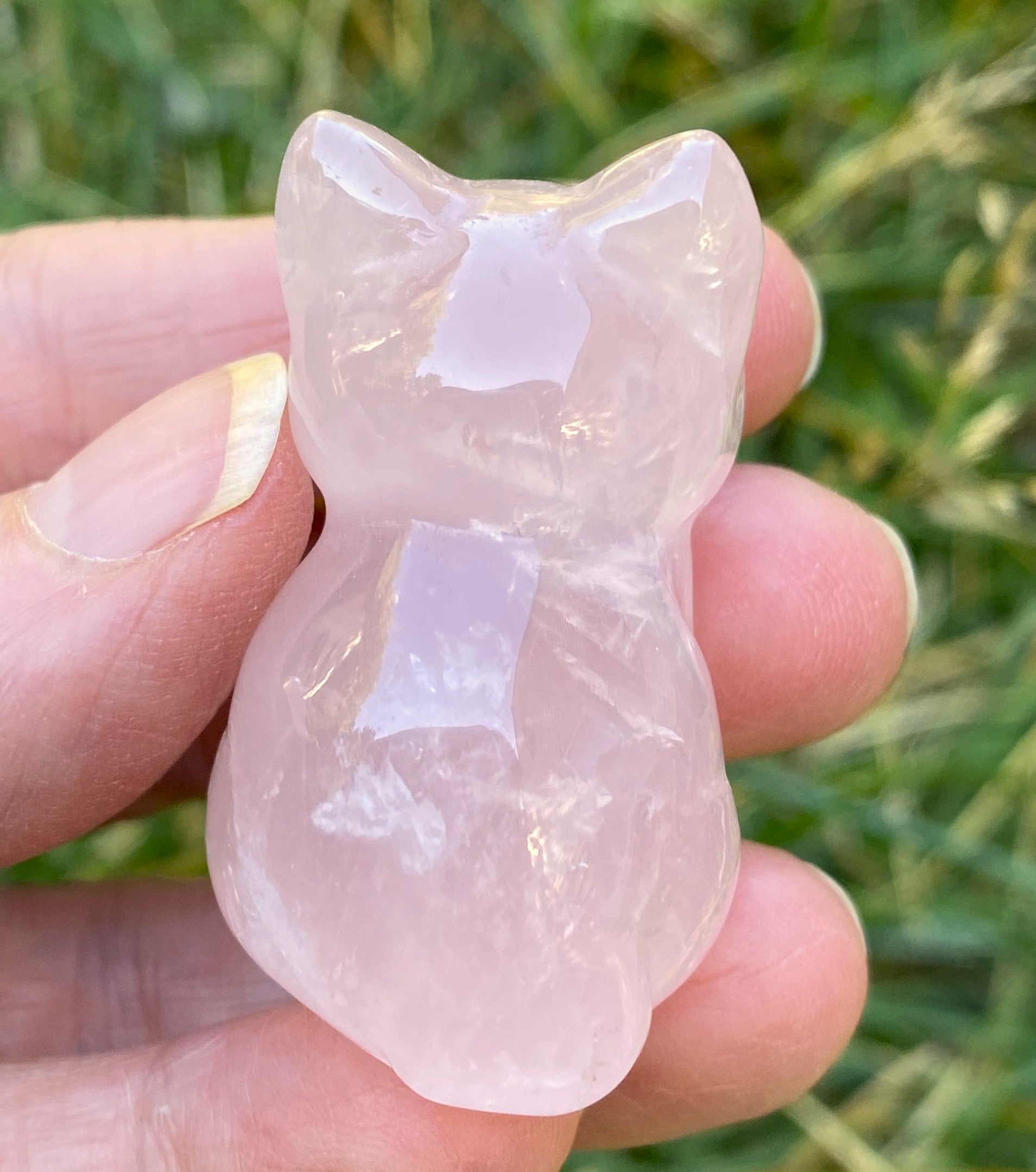 Rose Quartz  Kitten Cat  Figurine Love Compassion 30916S