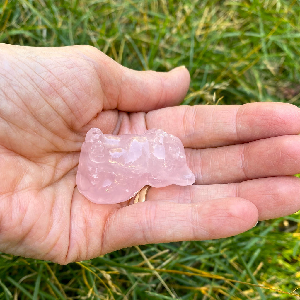 Rose Quartz  Kitten Cat  Figurine Love Compassion 30916S