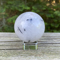 Black Tourmaline Quartz Sphere  Stand  Grounding Protection 31688S