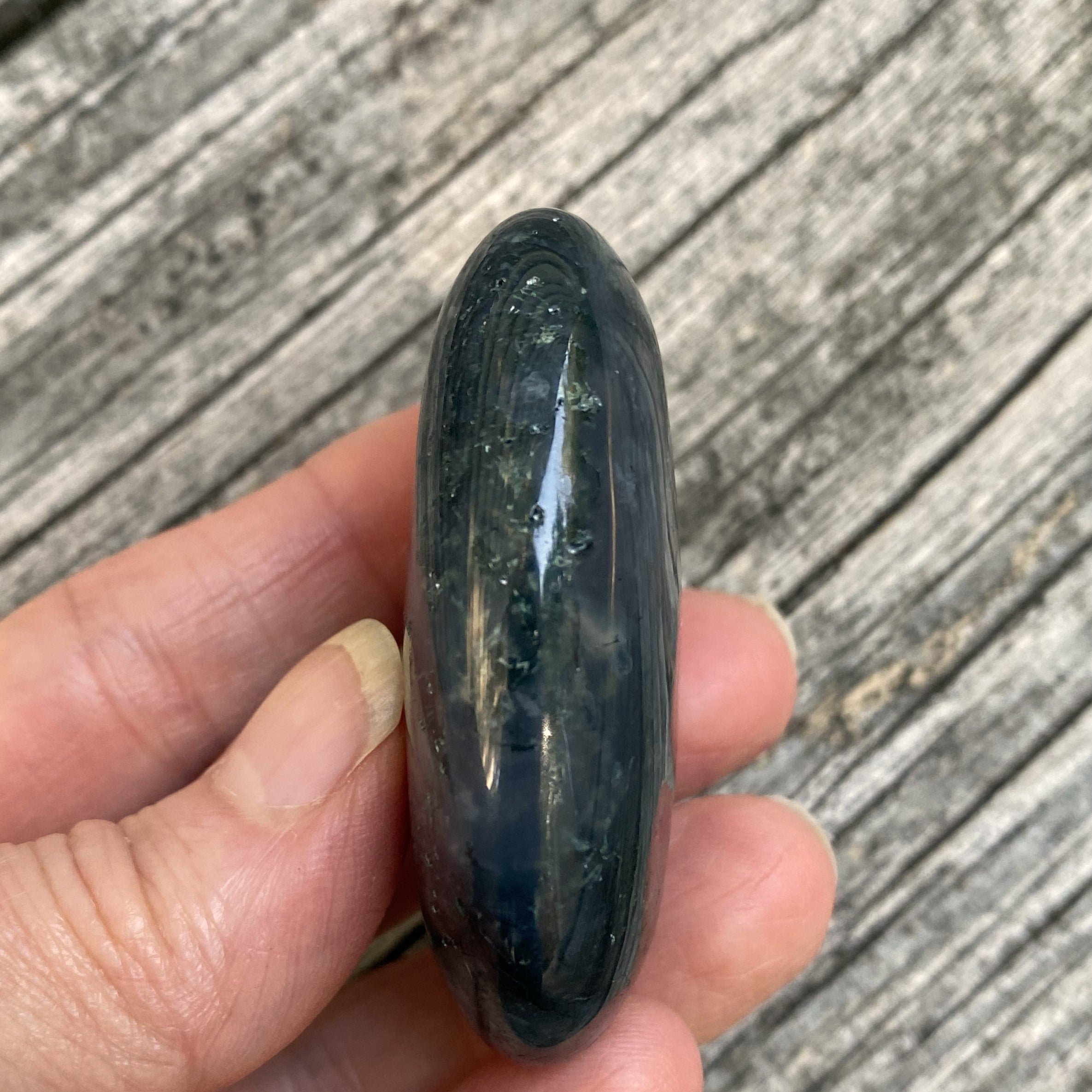 Moss Agate Palm Stone  Grounding Stability 31647S