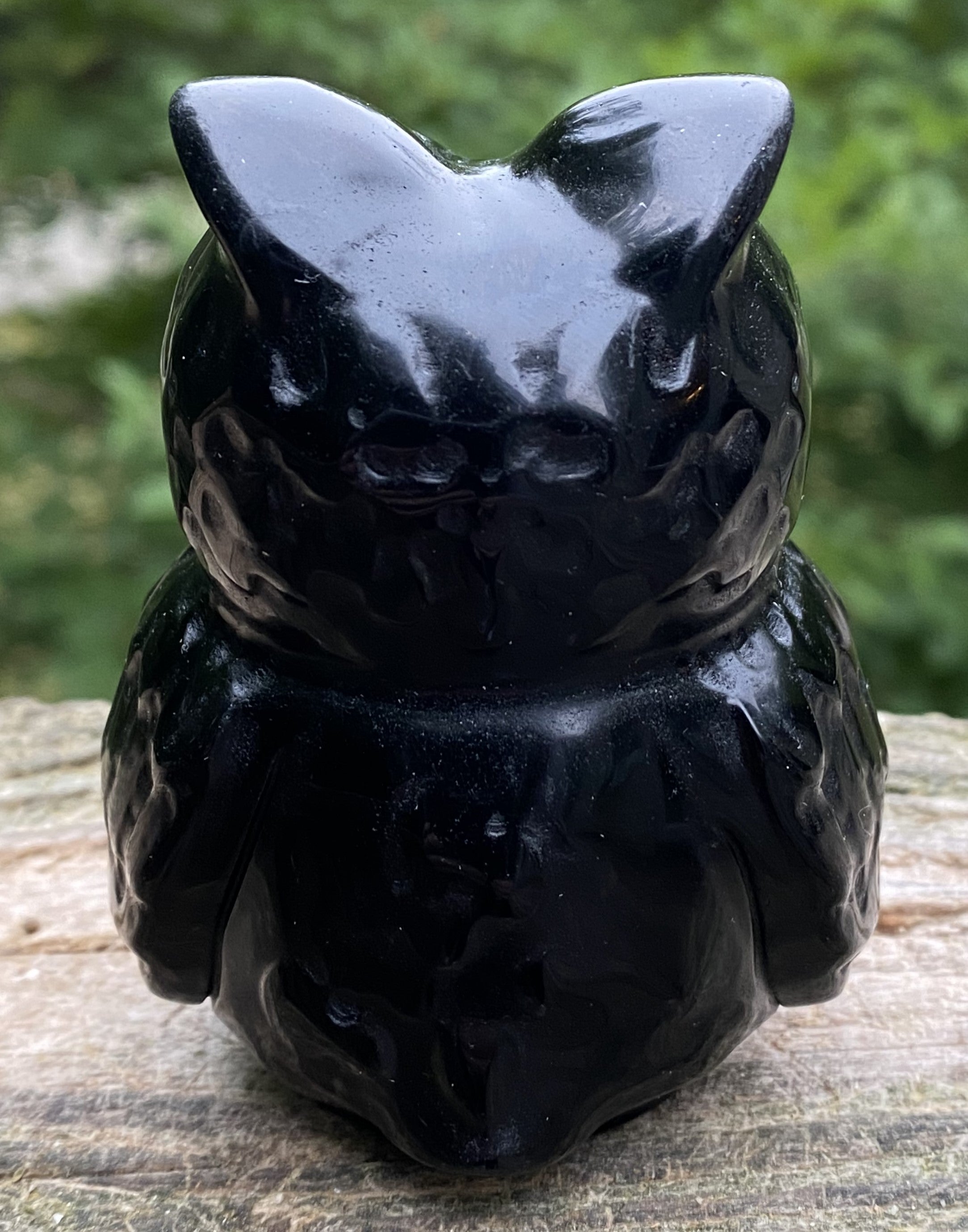 Black Obsidian  Owl  Figurine Protection Grounding 30932S