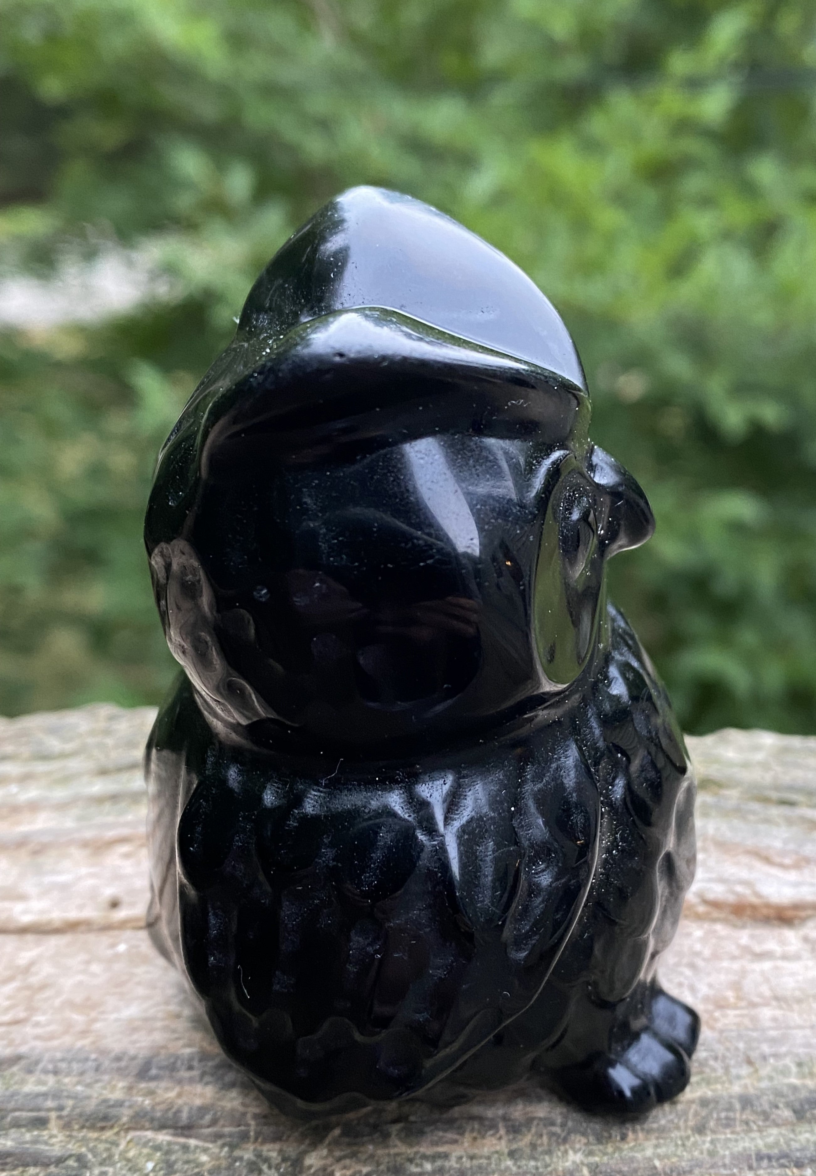 Black Obsidian  Owl  Figurine Protection Grounding 30932S