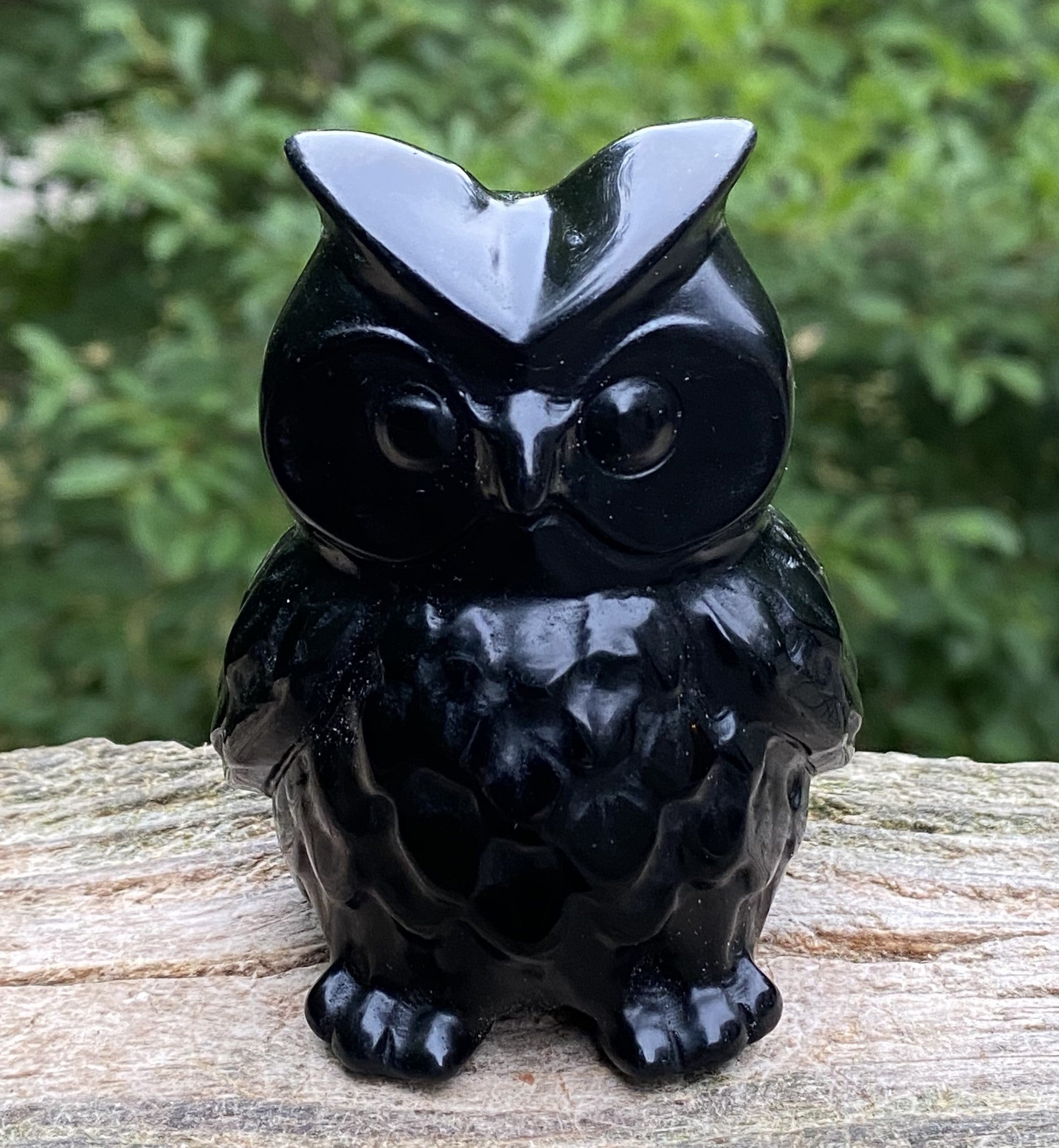 Black Obsidian  Owl  Figurine Protection Grounding 30932S