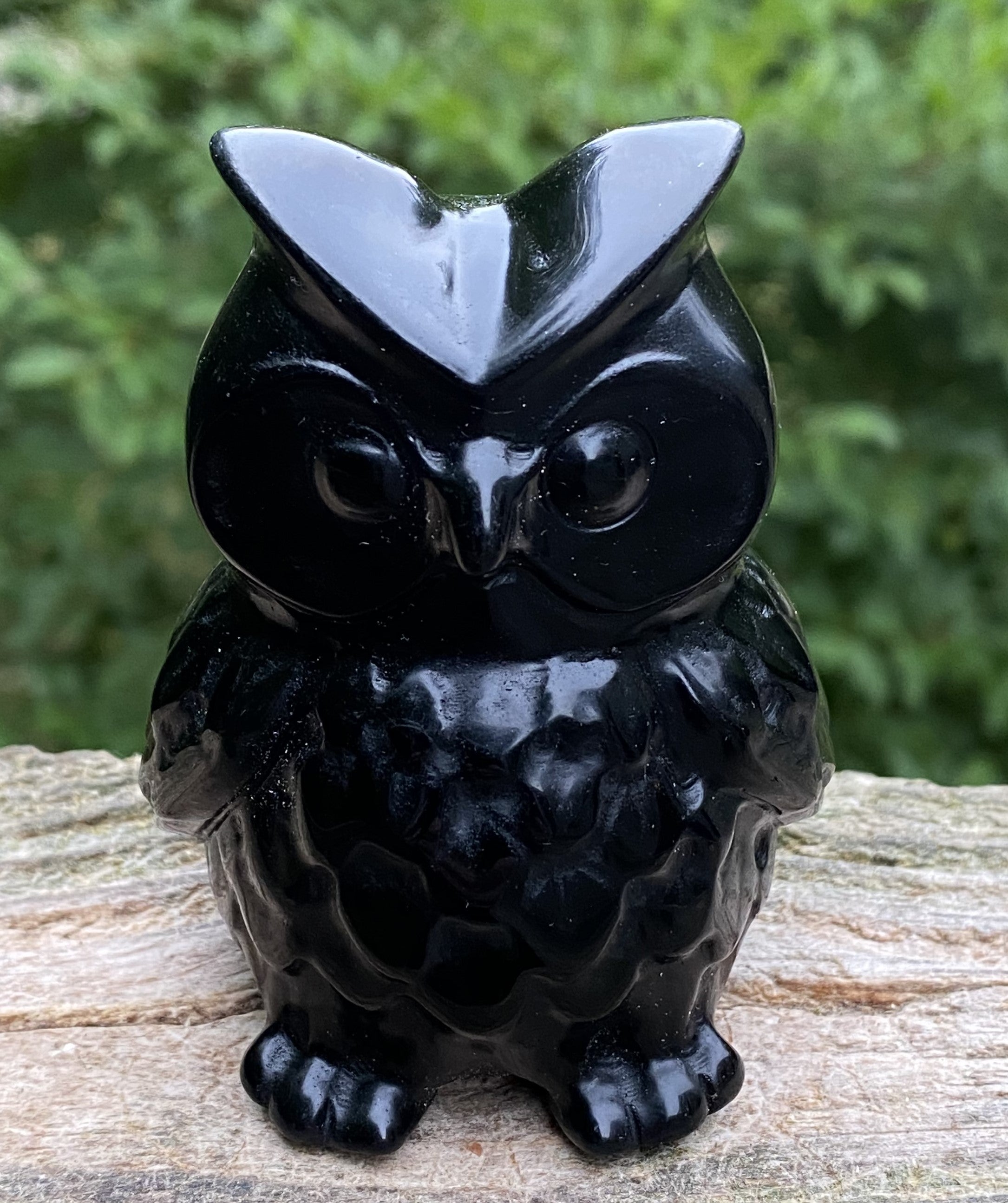 Black Obsidian  Owl  Figurine Protection Grounding 30932S