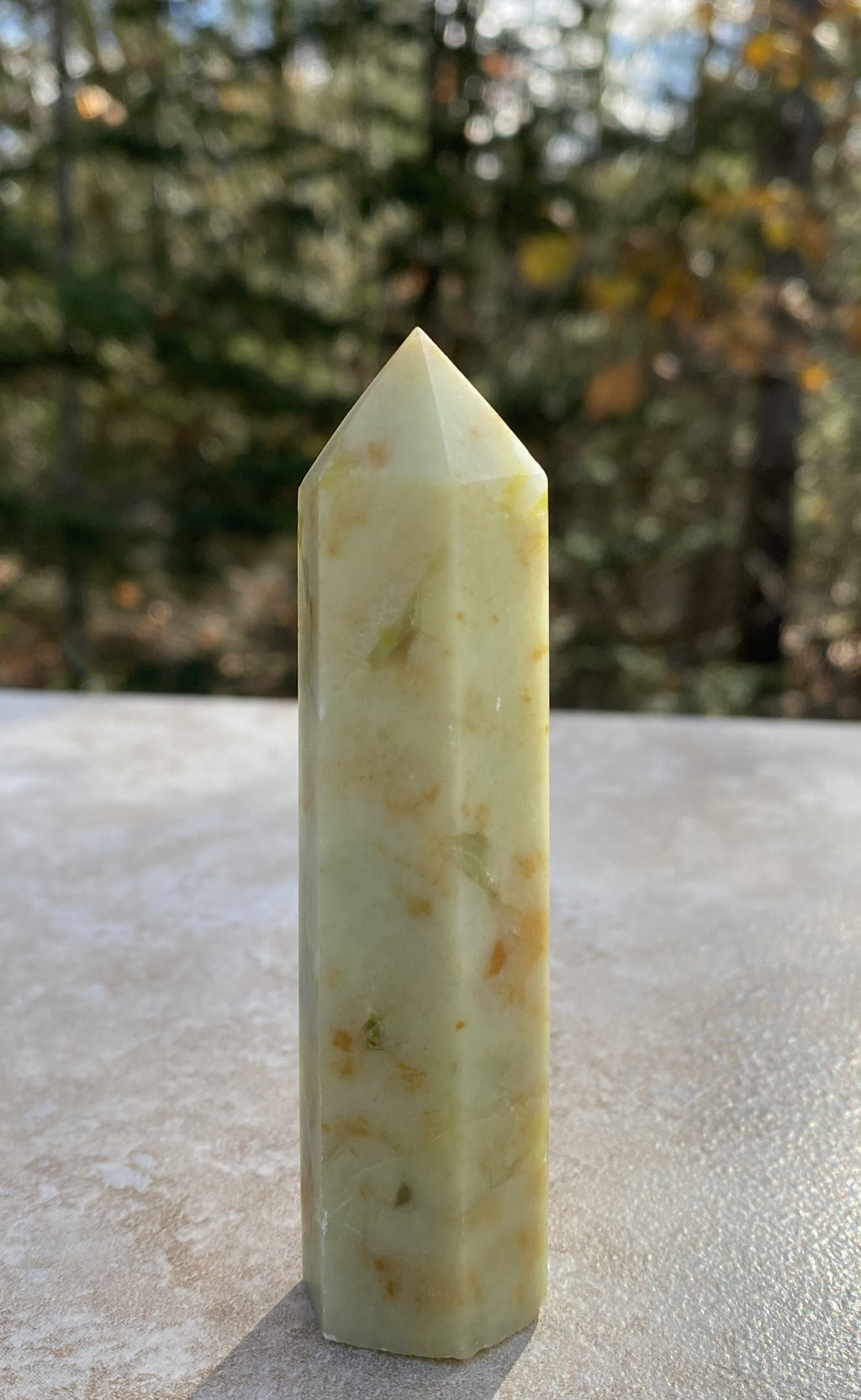Green Opal  Point Tower  Spiritual Cleansing Healing 30935S