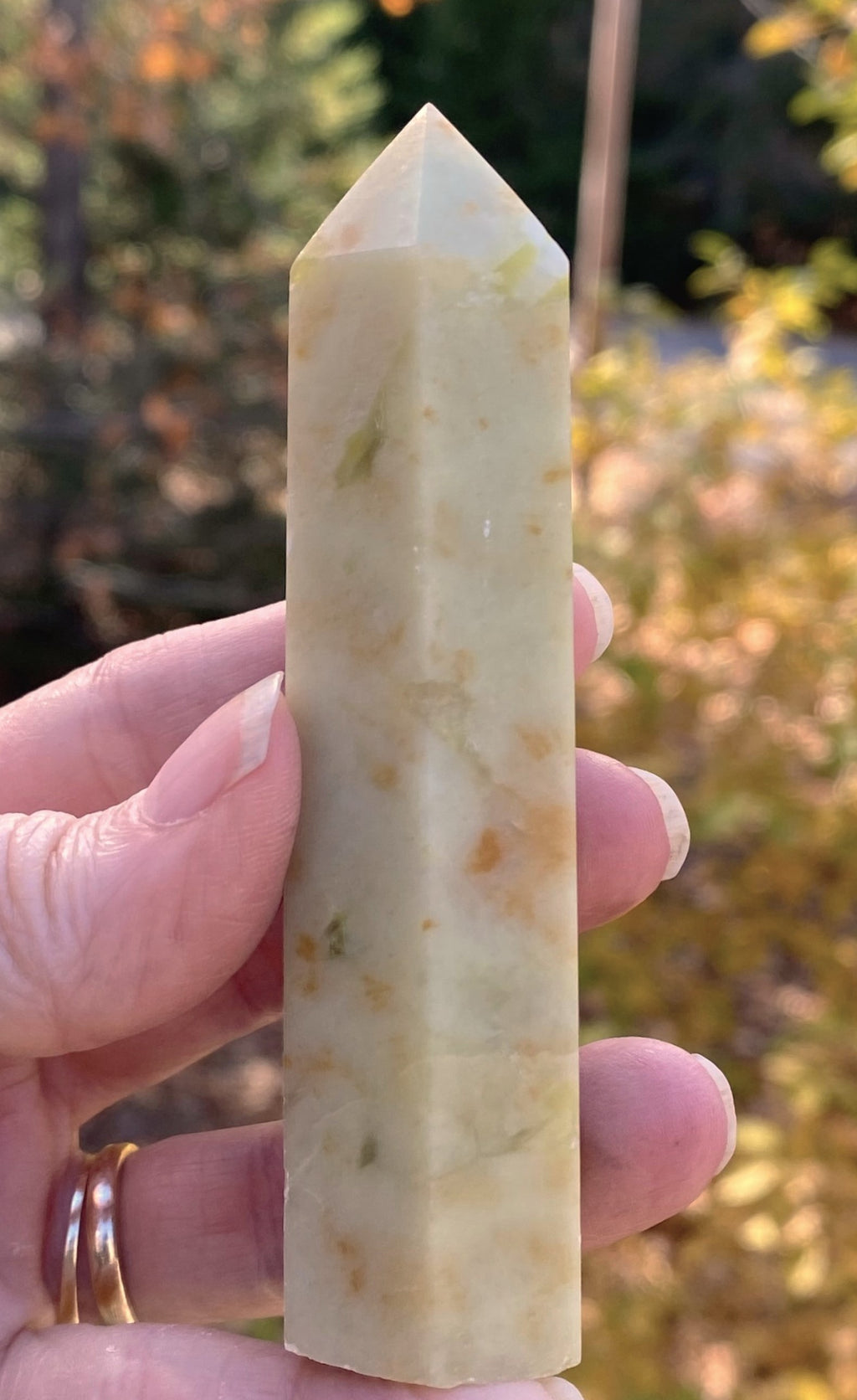 Green Opal  Point Tower  Spiritual Cleansing Healing 30935S