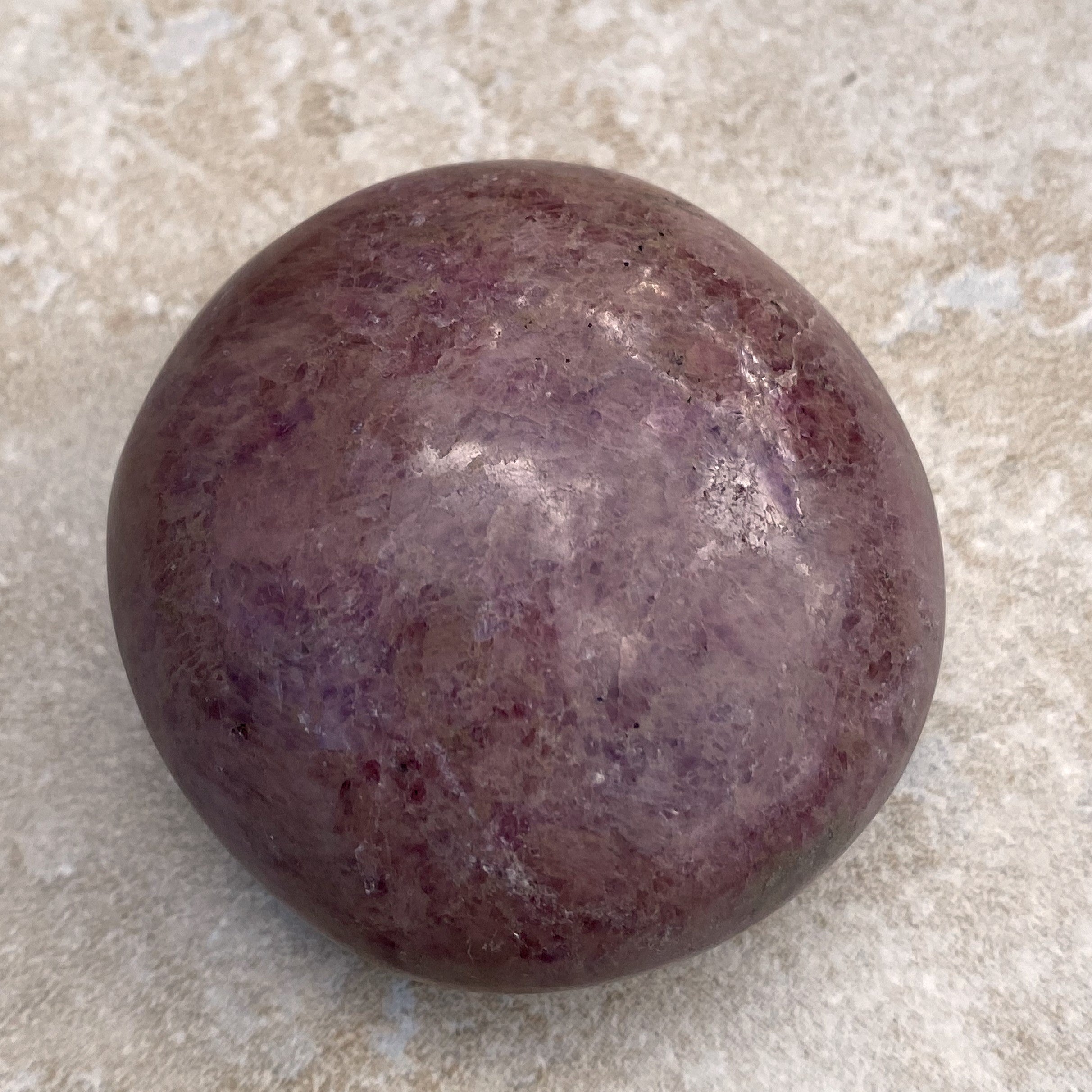 Rhodonite Palm Stone  Pink  Love Forgiveness 31683S