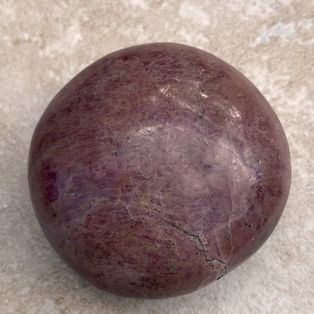 Rhodonite Palm Stone  Pink  Love Forgiveness 31683S
