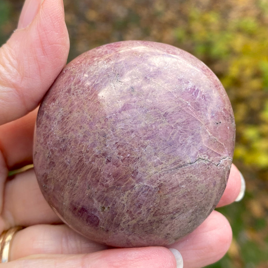 Rhodonite Palm Stone  Pink  Love Forgiveness 31683S
