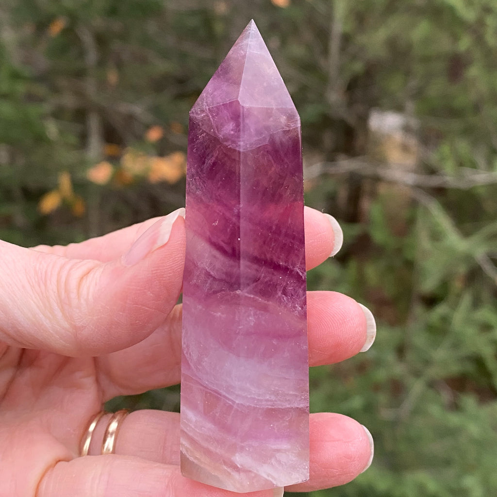 Rainbow Fluorite Point Tower  Health Self Confidence Protection 30926S