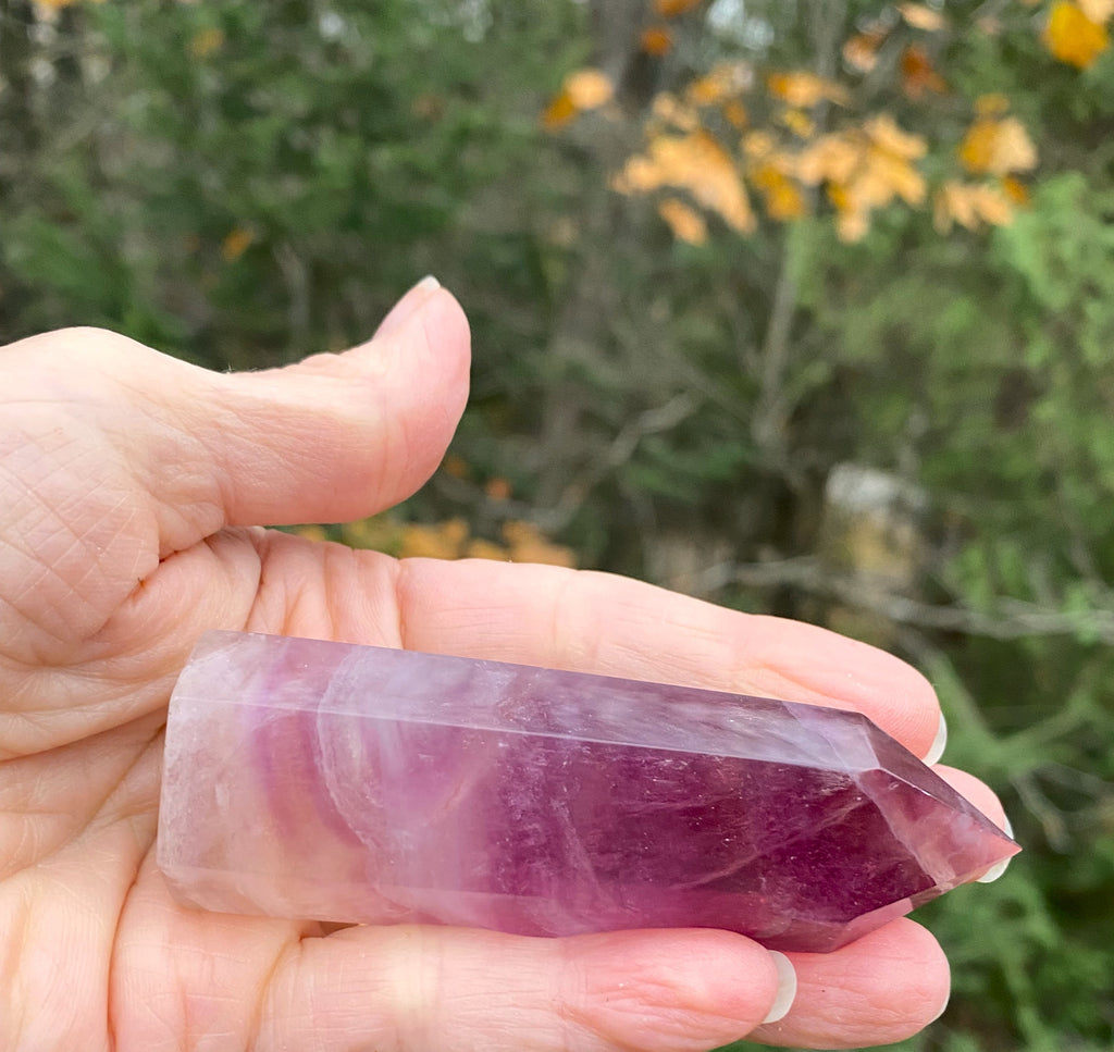 Rainbow Fluorite Point Tower  Health Self Confidence Protection 30926S