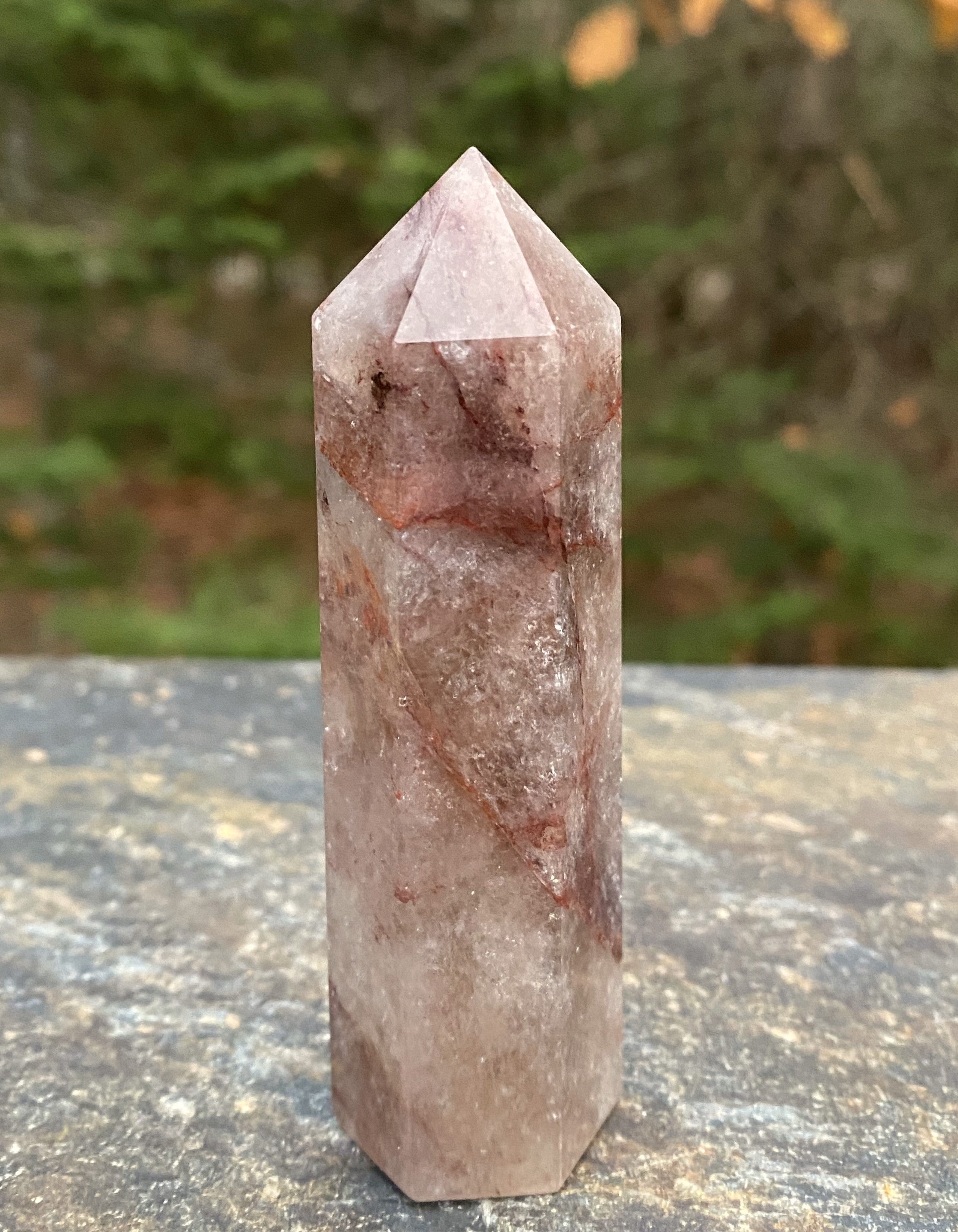 Fire Quartz Tower Point  Red  Balance Optimism 30931S
