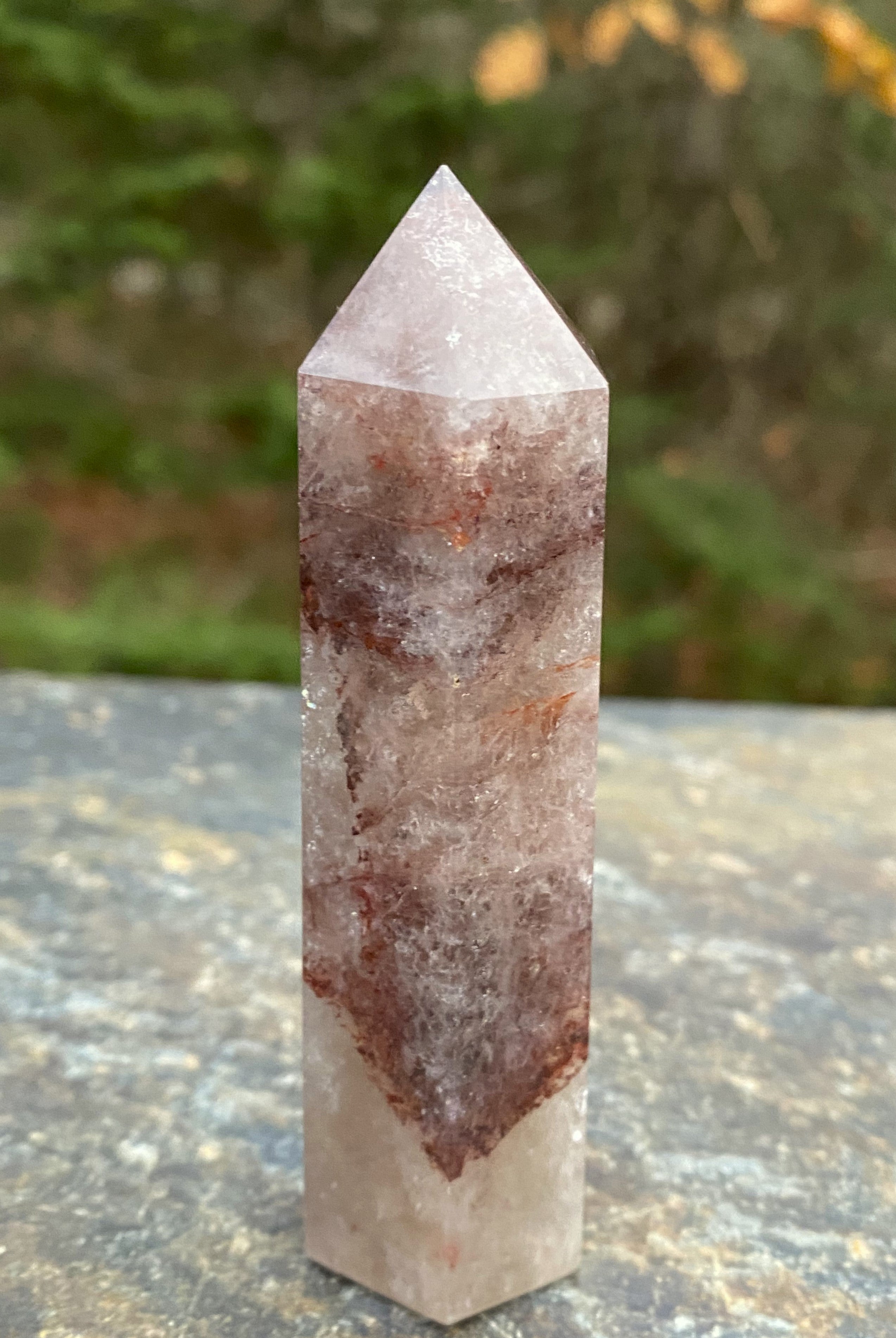 Fire Quartz Tower Point  Red  Balance Optimism 30931S
