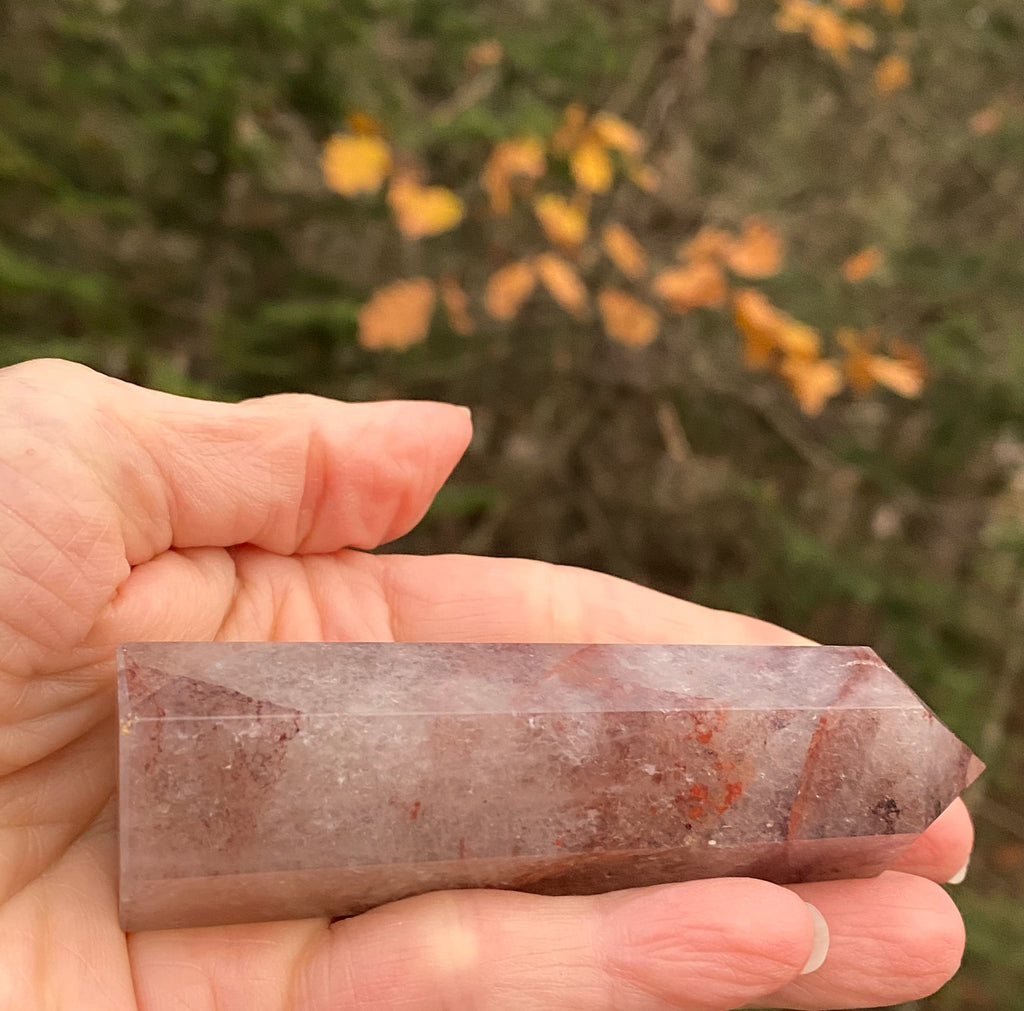 Fire Quartz Tower Point  Red  Balance Optimism 30931S