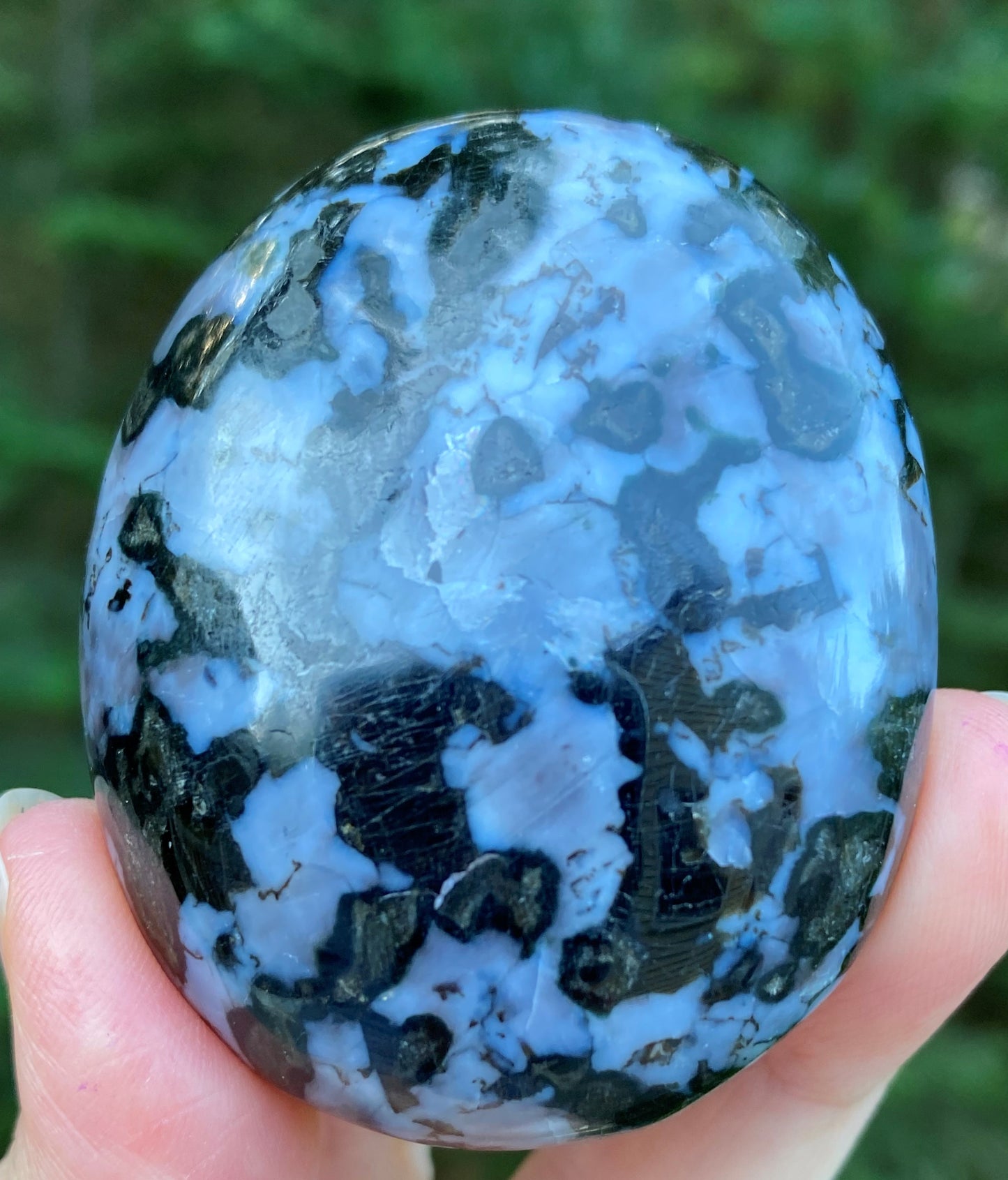 Mystic Merlinite Indigo Gabbro Palm Stone Intuition Magic 29007S