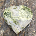 Serpentine Heart  Palm Stone Figurine  Healing Wisdom Clearing 31717S