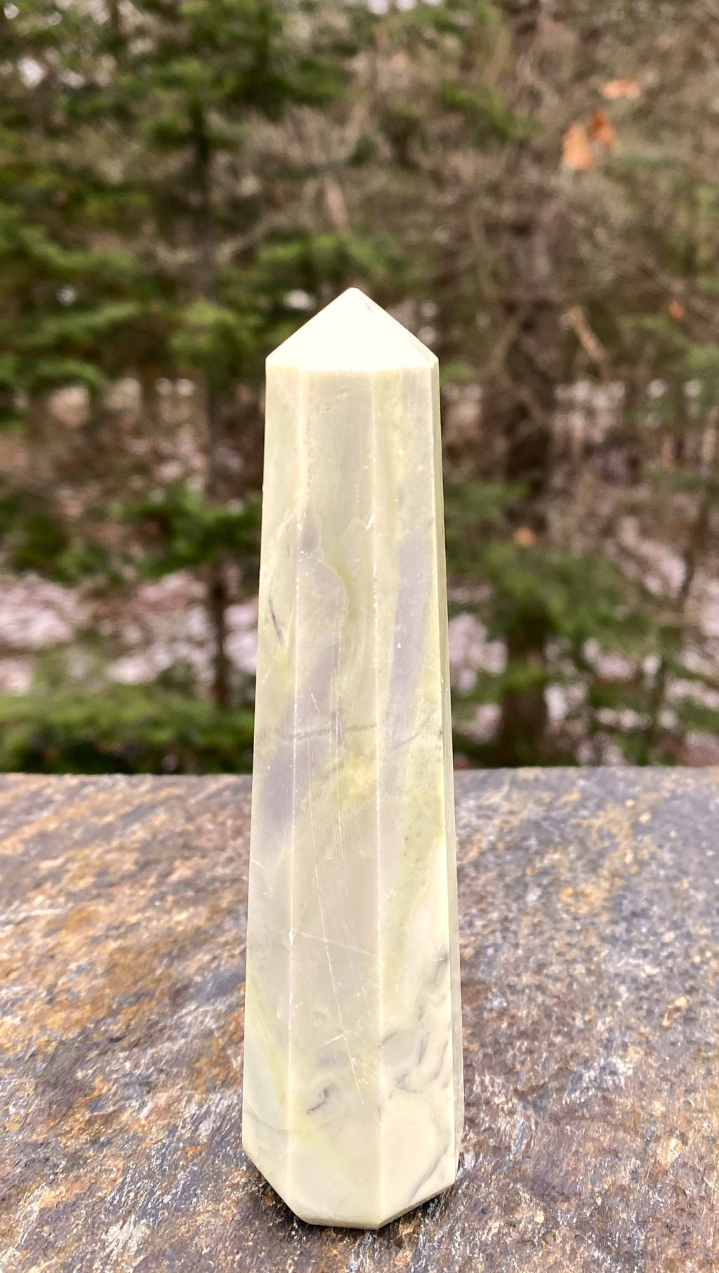 Serpentine Tower Point 4 7/8"  Healing Wisdom Clearing 31718S