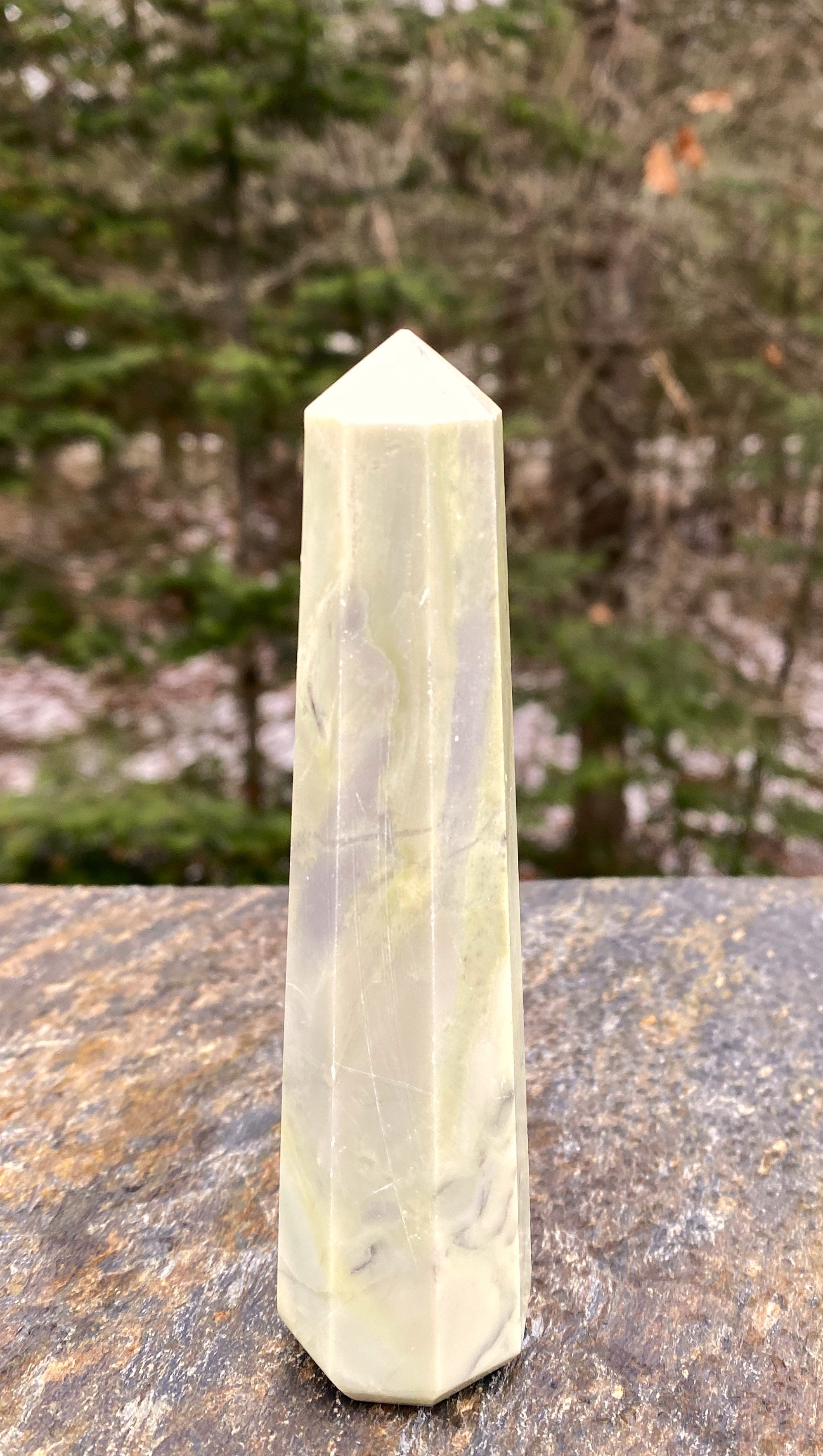 Serpentine Tower Point 4 7/8"  Healing Wisdom Clearing 31718S