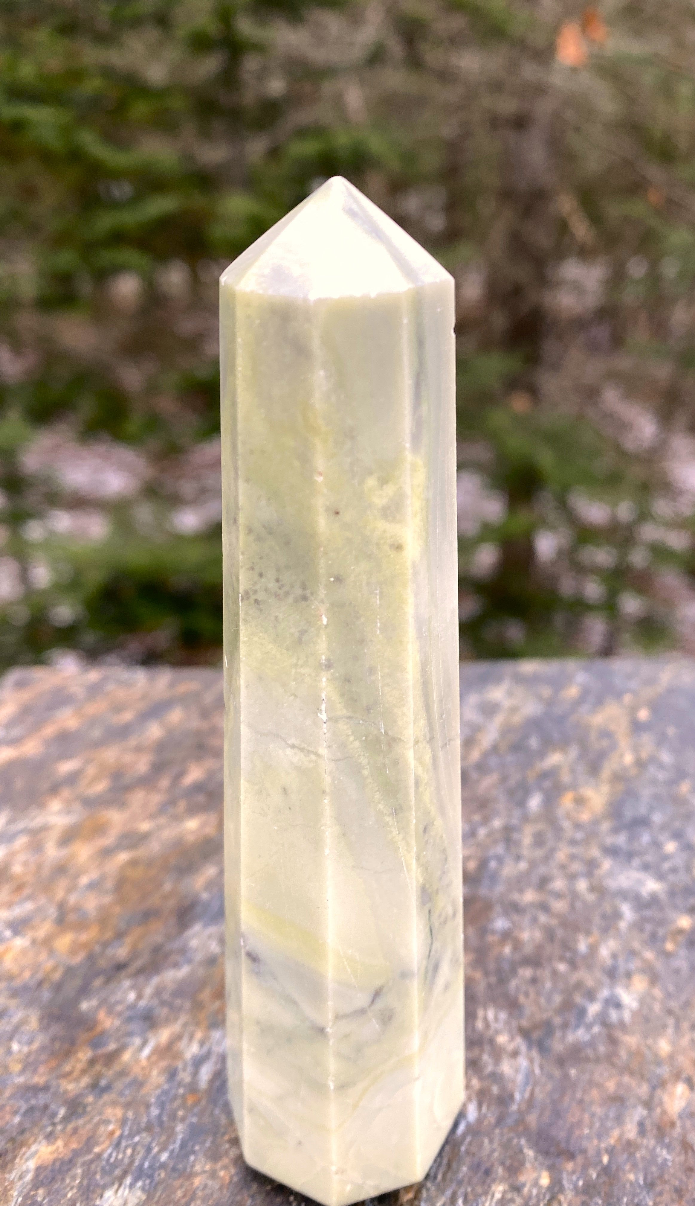 Serpentine Tower Point 4 7/8"  Healing Wisdom Clearing 31718S
