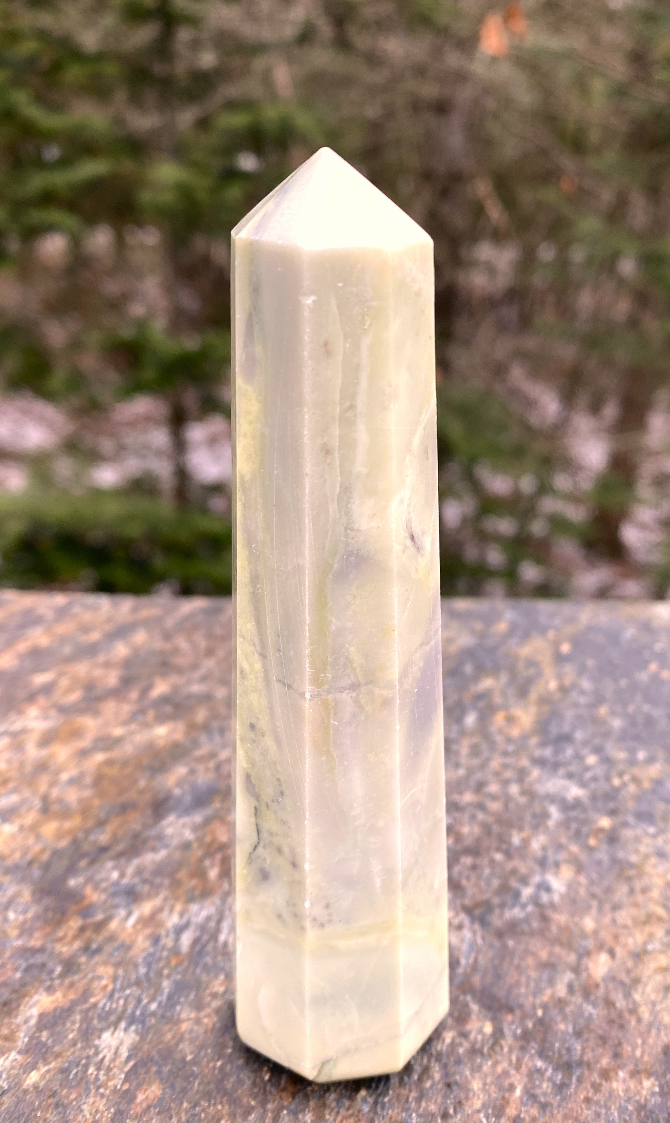Serpentine Tower Point 4 7/8"  Healing Wisdom Clearing 31718S
