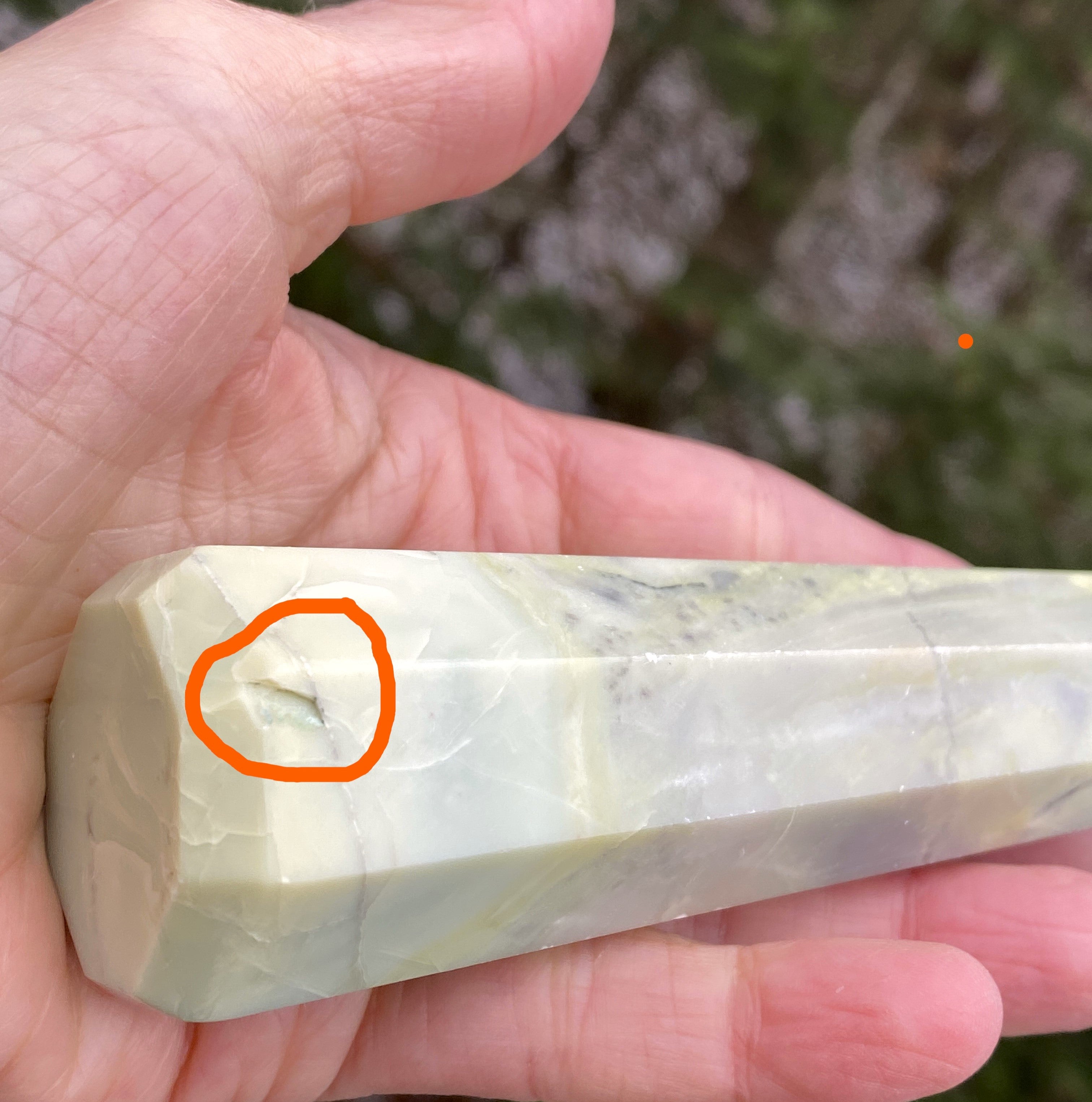 Serpentine Tower Point 4 7/8"  Healing Wisdom Clearing 31718S