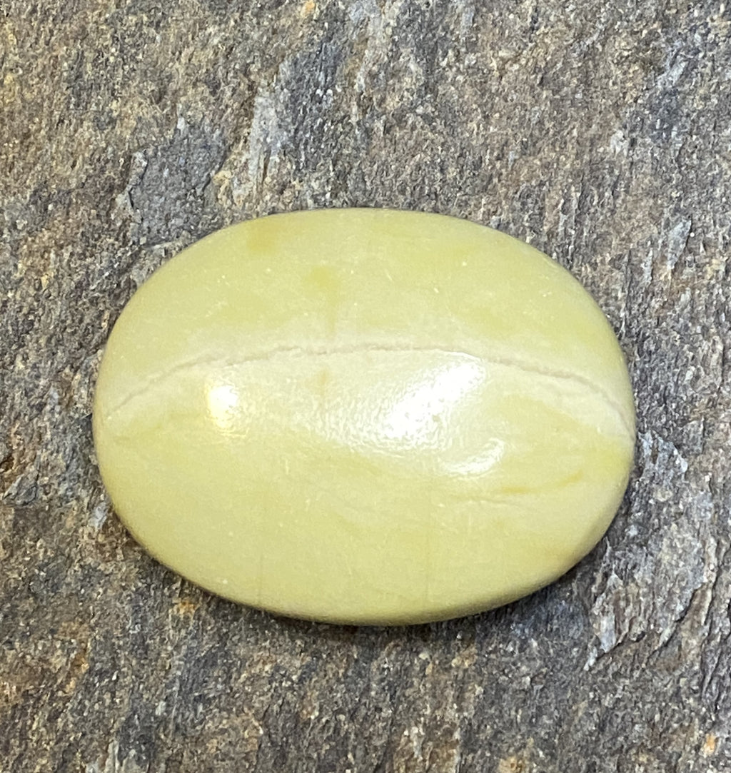 Serpentine Palm Stone  Green Yellow  Healing Wisdom Clearing 31719S