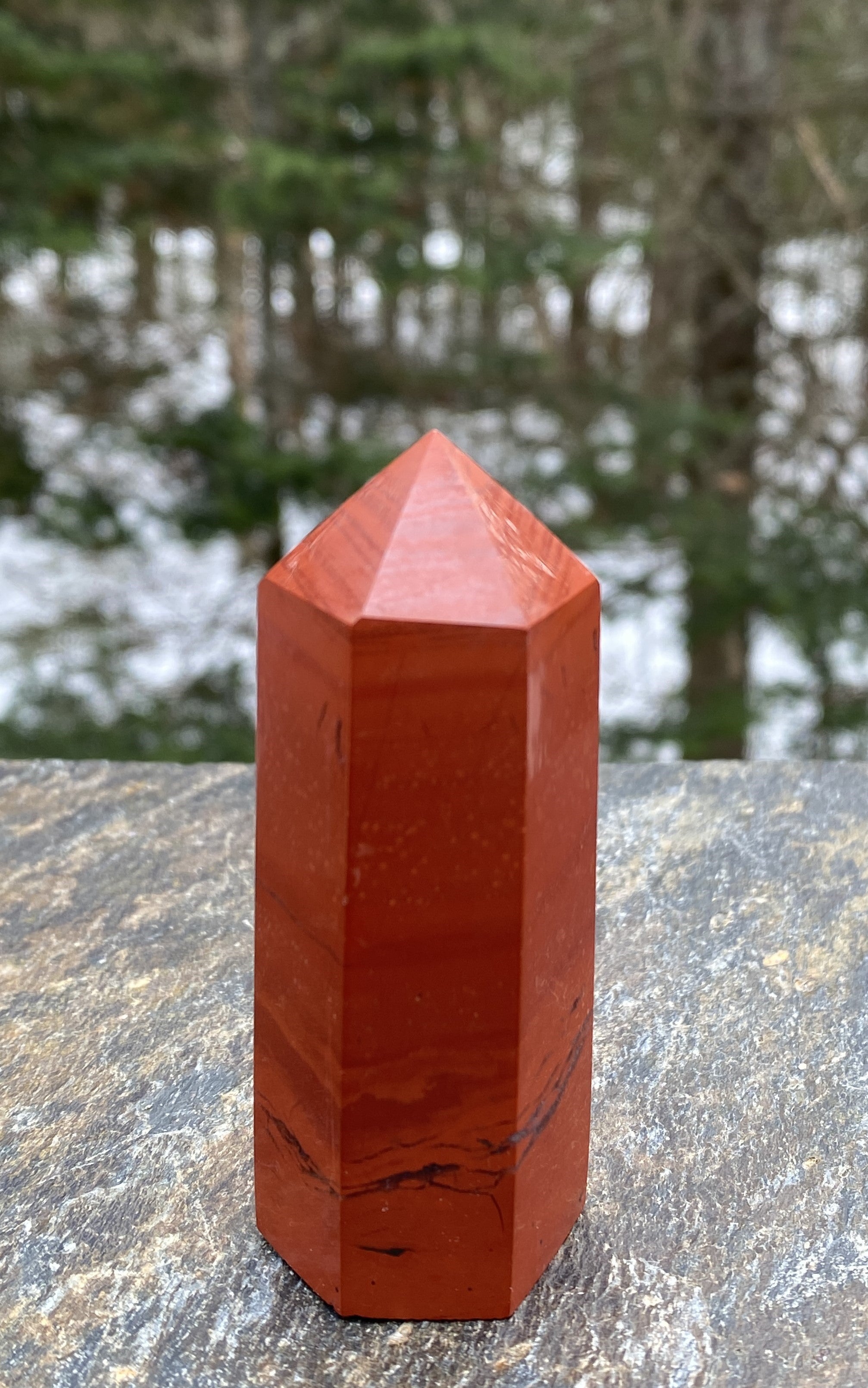 Red Jasper Point Tower   Memory Calming Protection 31733S