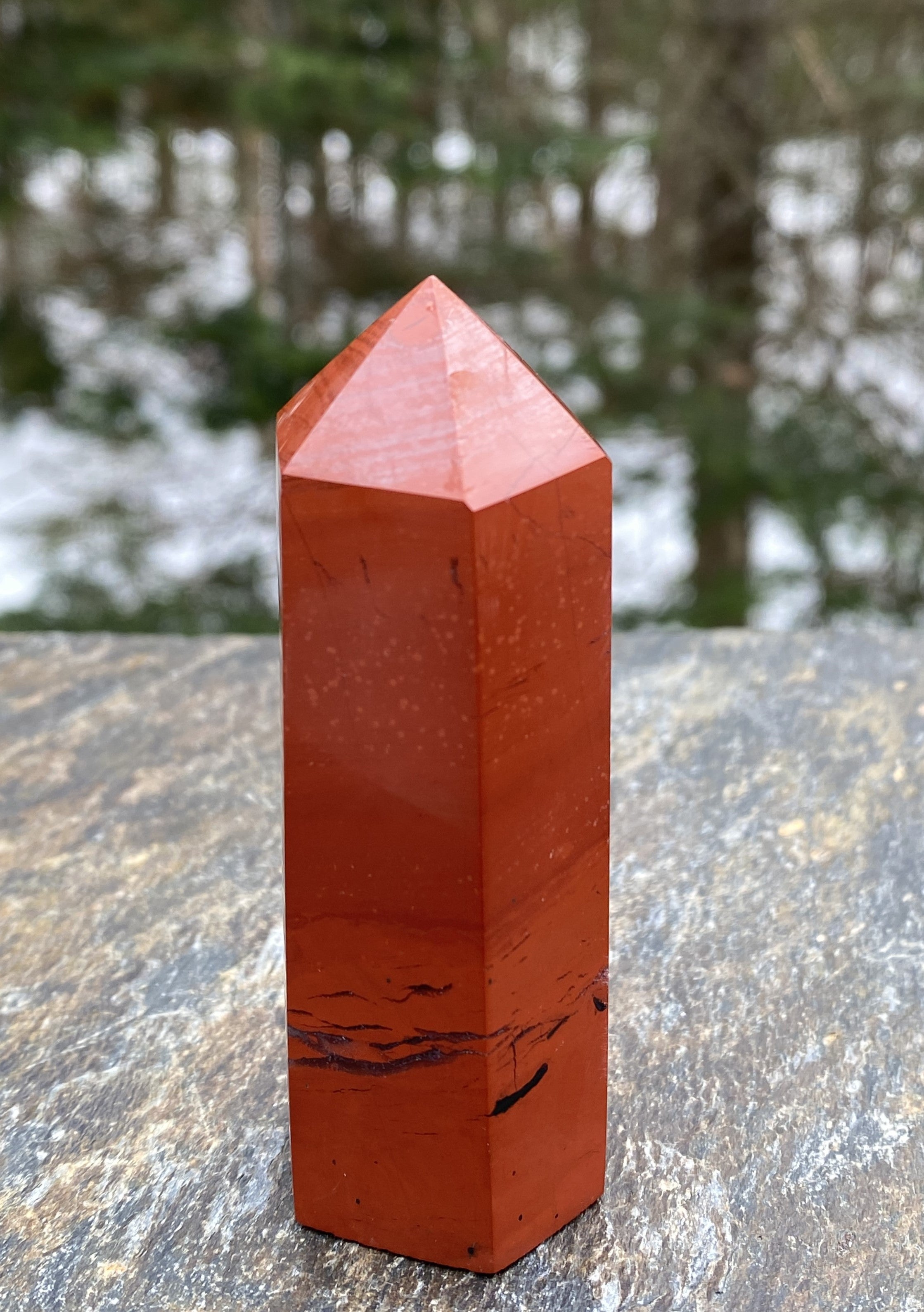 Red Jasper Point Tower   Memory Calming Protection 31733S